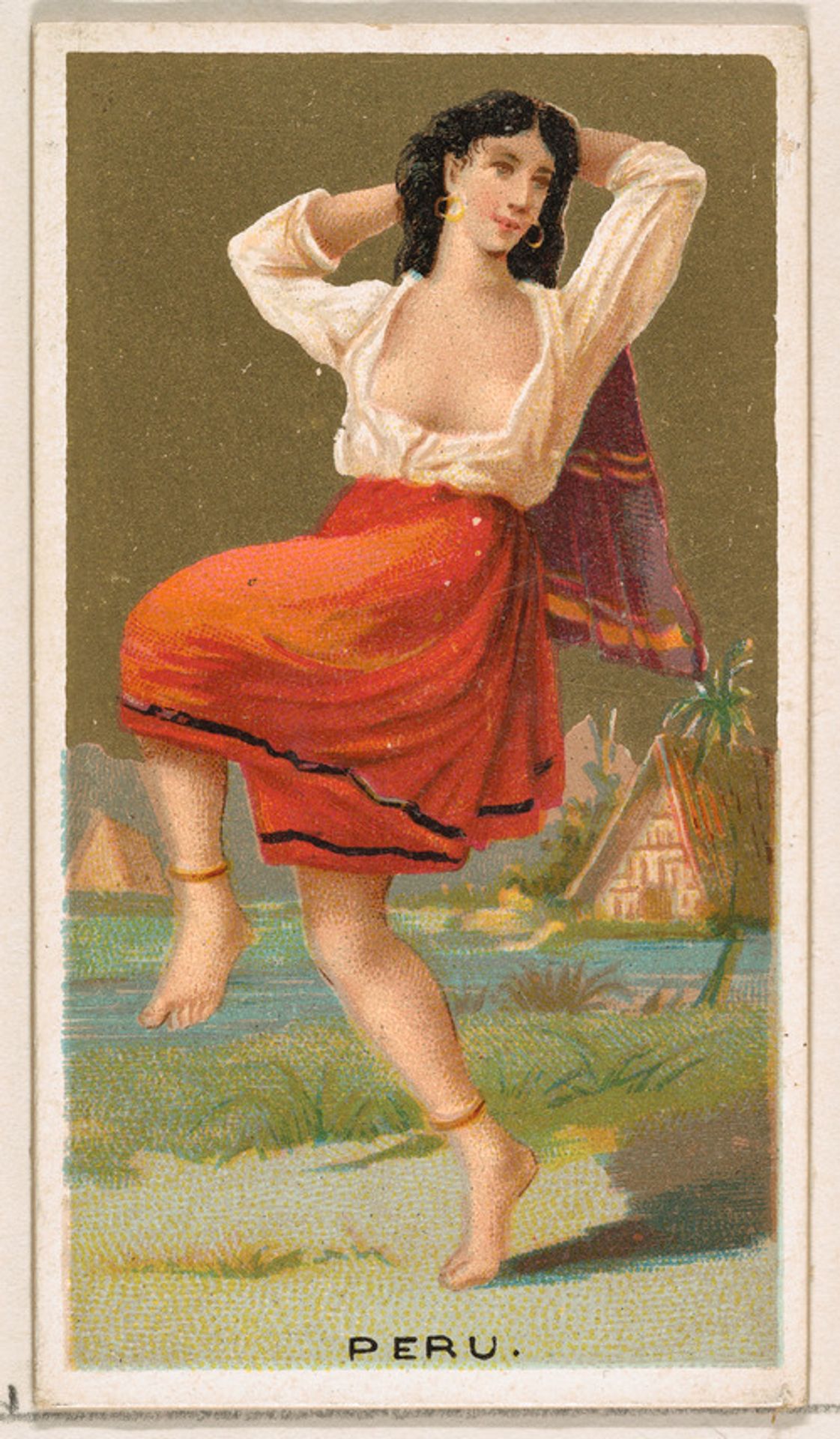 Peru, from the Dancing Girls of the World series (N185) issued by Wm. S. Kimball & Co. by William S. Kimball & Company