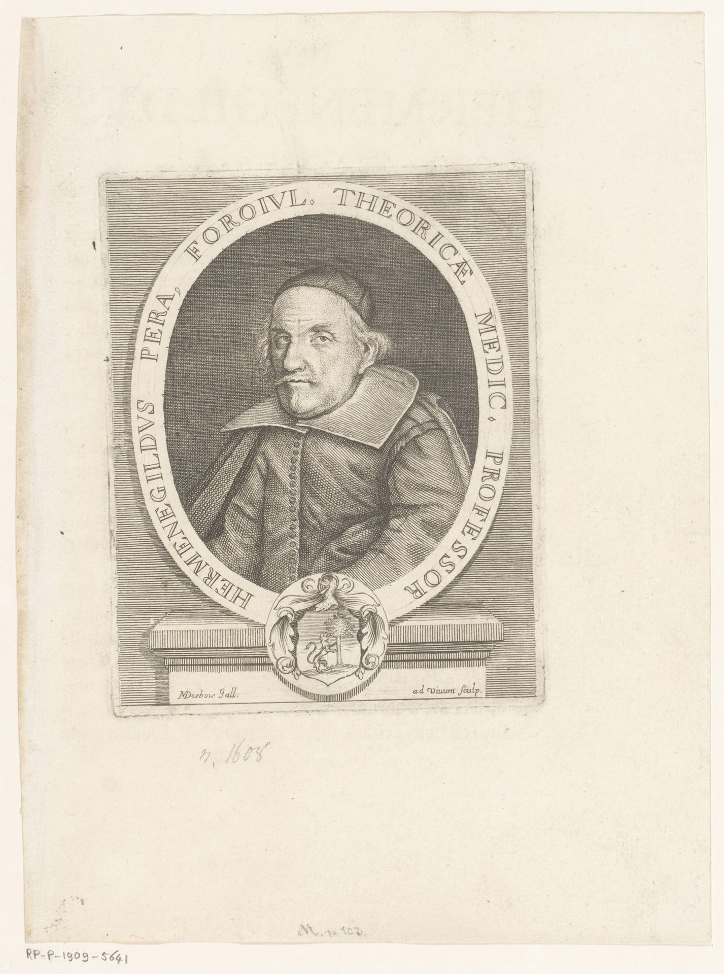 Portret van Ermenegildo Pera by Martial Desbois