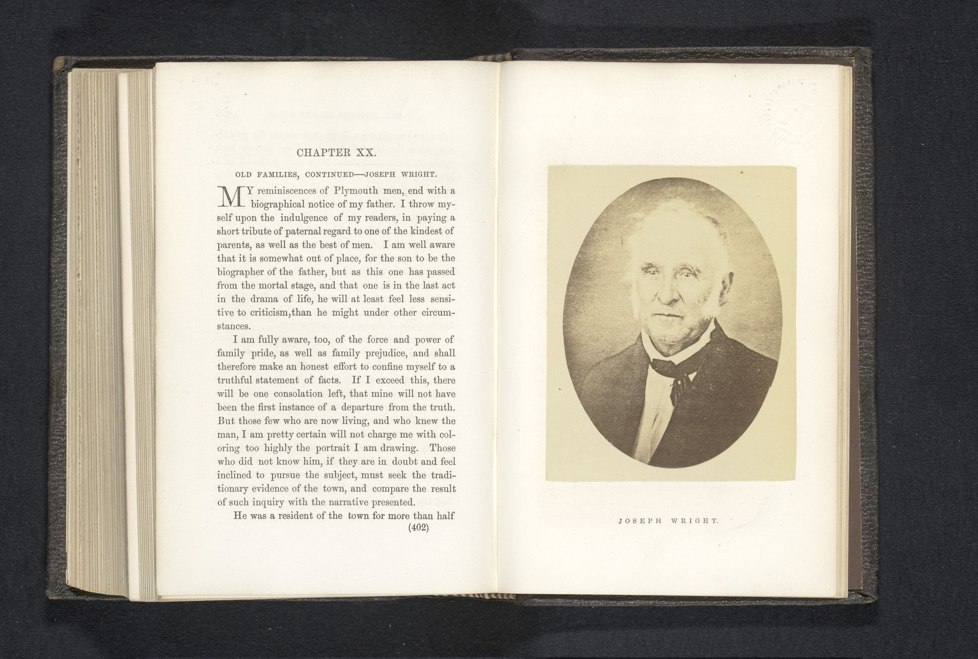 Fotoreproductie van een portret van Joseph Wright by William H. Schurch