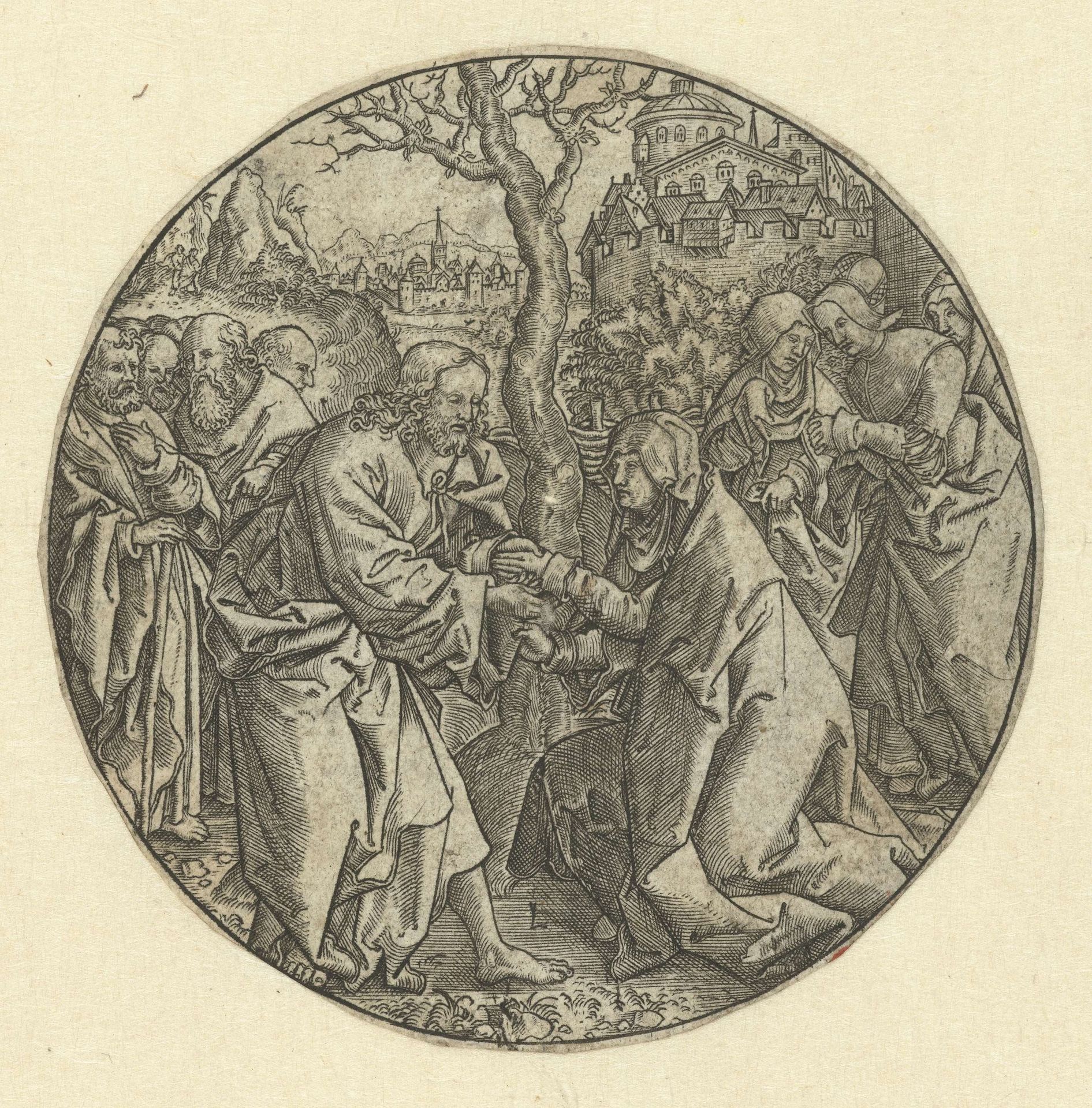 Christus neemt afscheid van Maria by Nederland) Monogrammist L (graveur