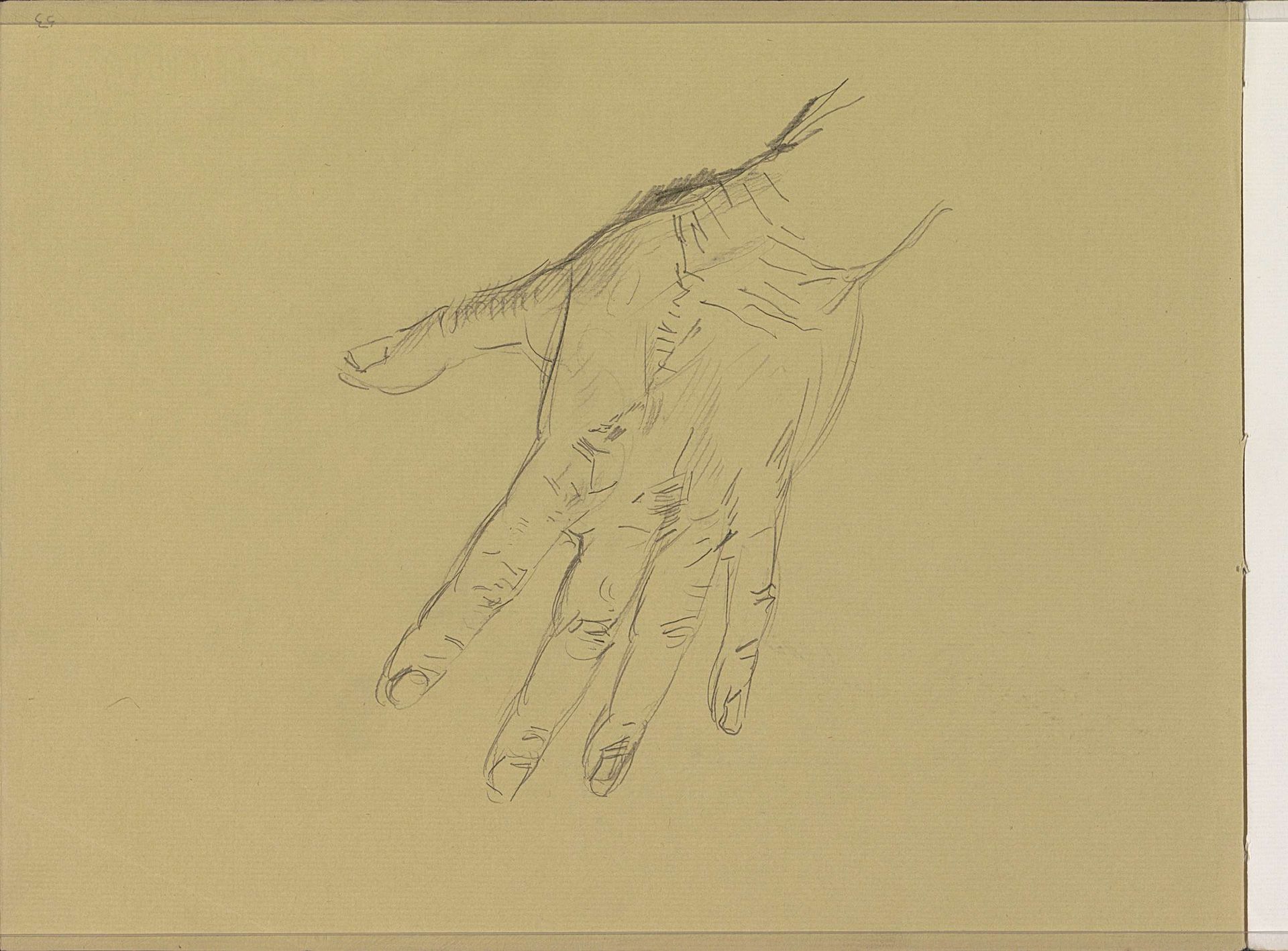 Hand met gespreide vingers by Isaac Israels