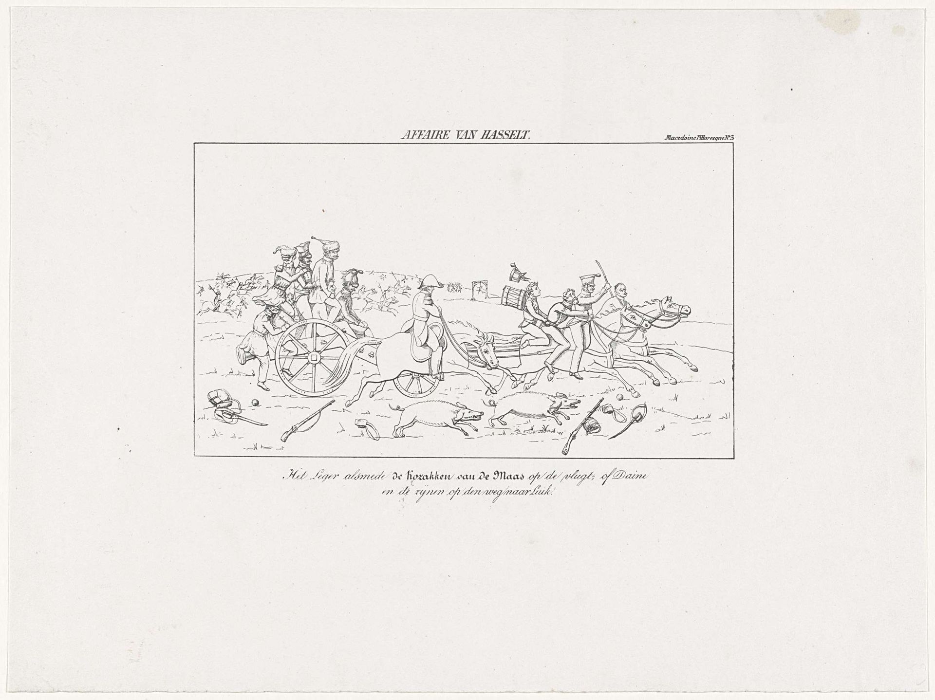 Belgische leger op de vlucht, 1831 by Anonymous