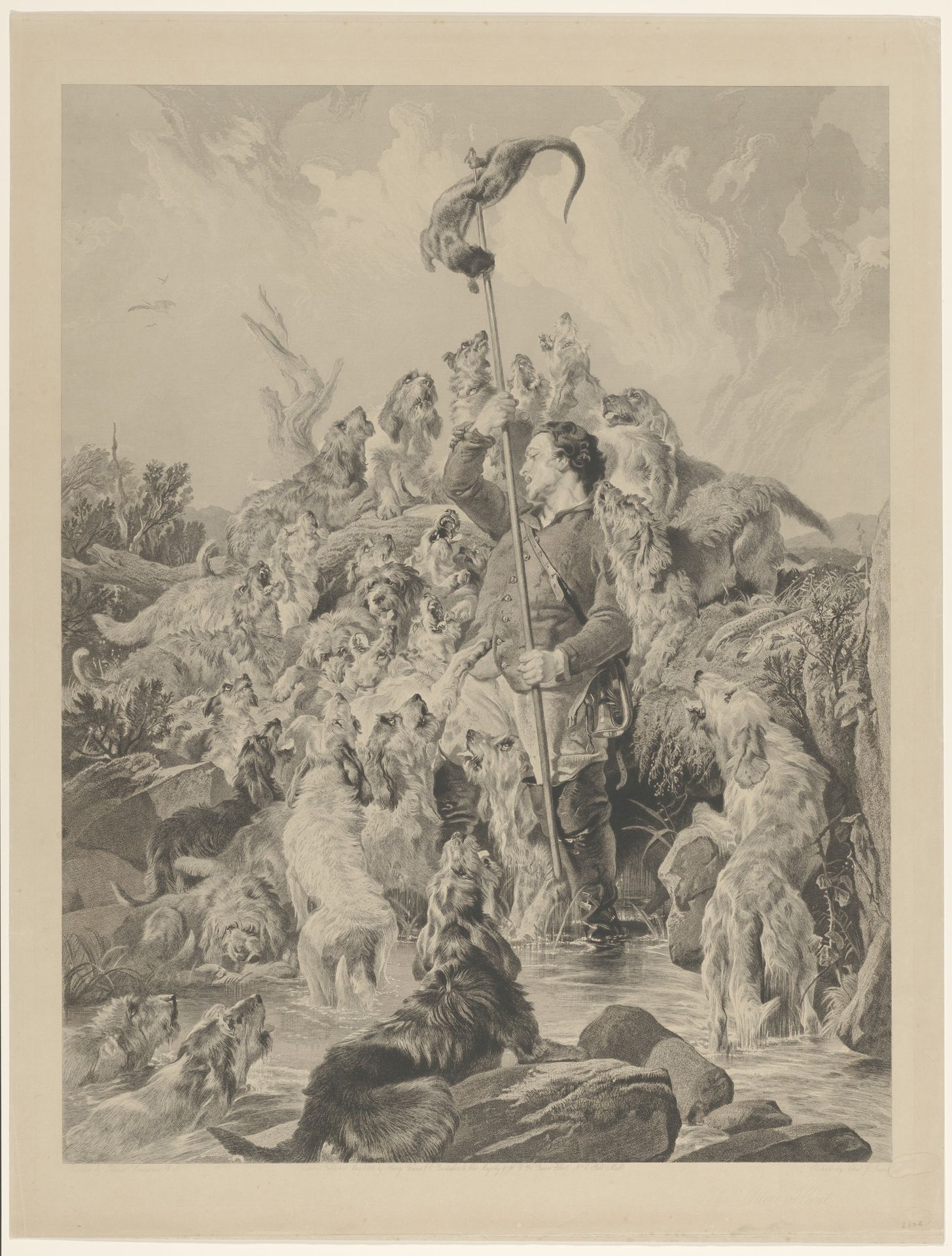 Jacht op otters by Charles George Lewis