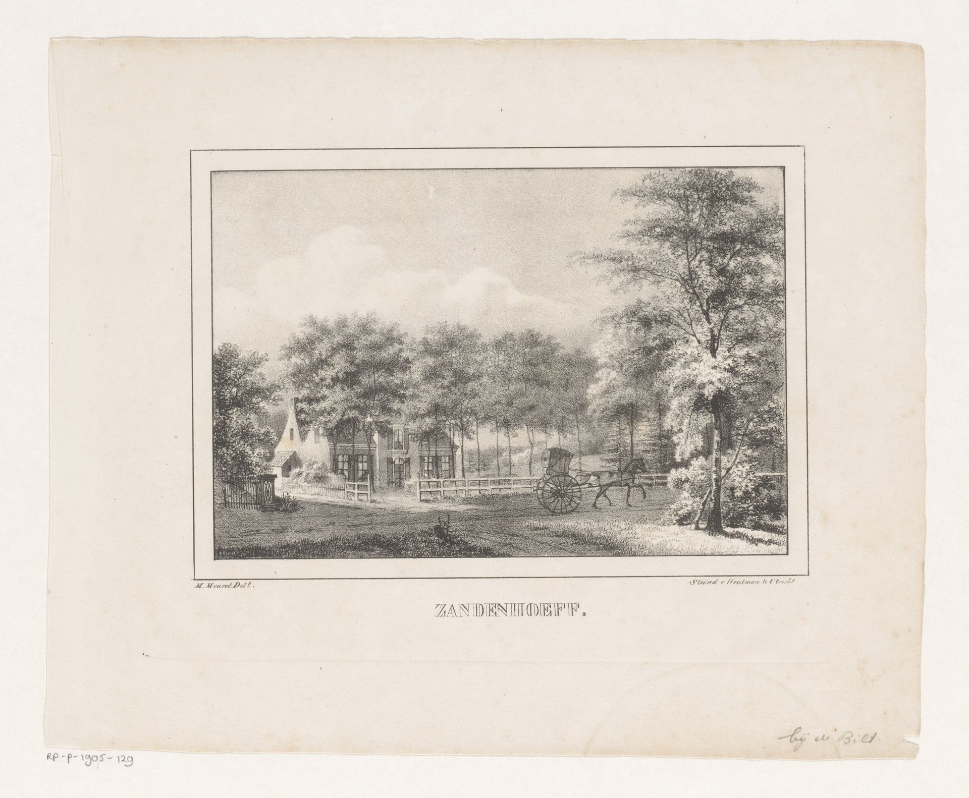 Gezicht op landgoed Zandenhoeff by Michel Mourot