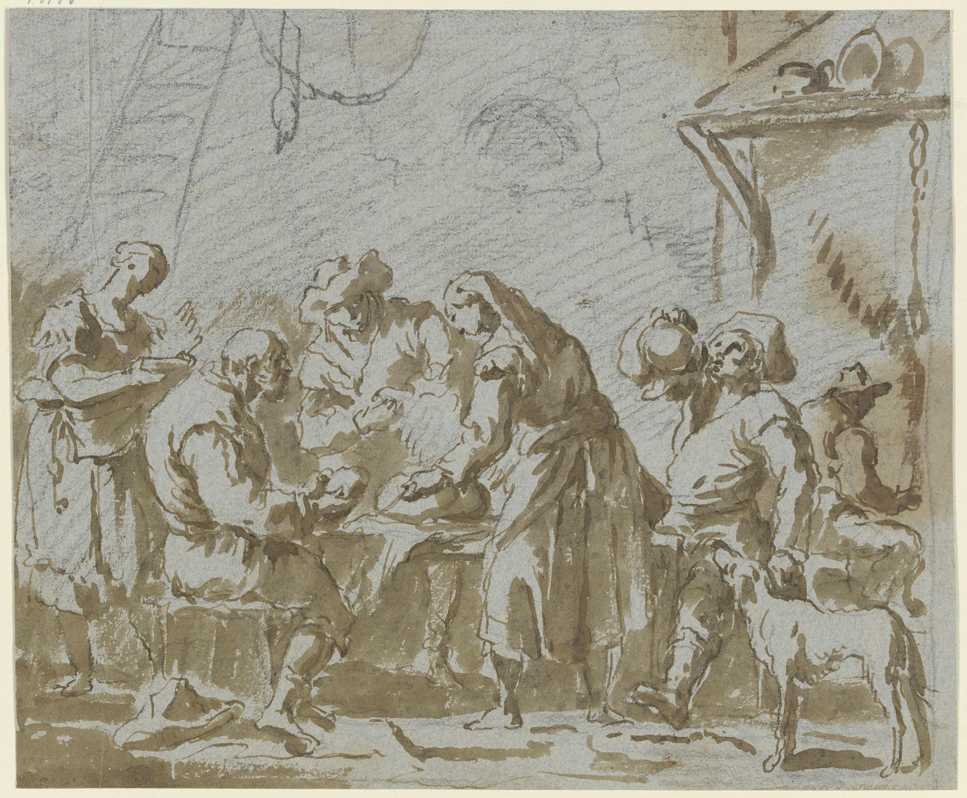 Tavern scene by Gaspare Diziani