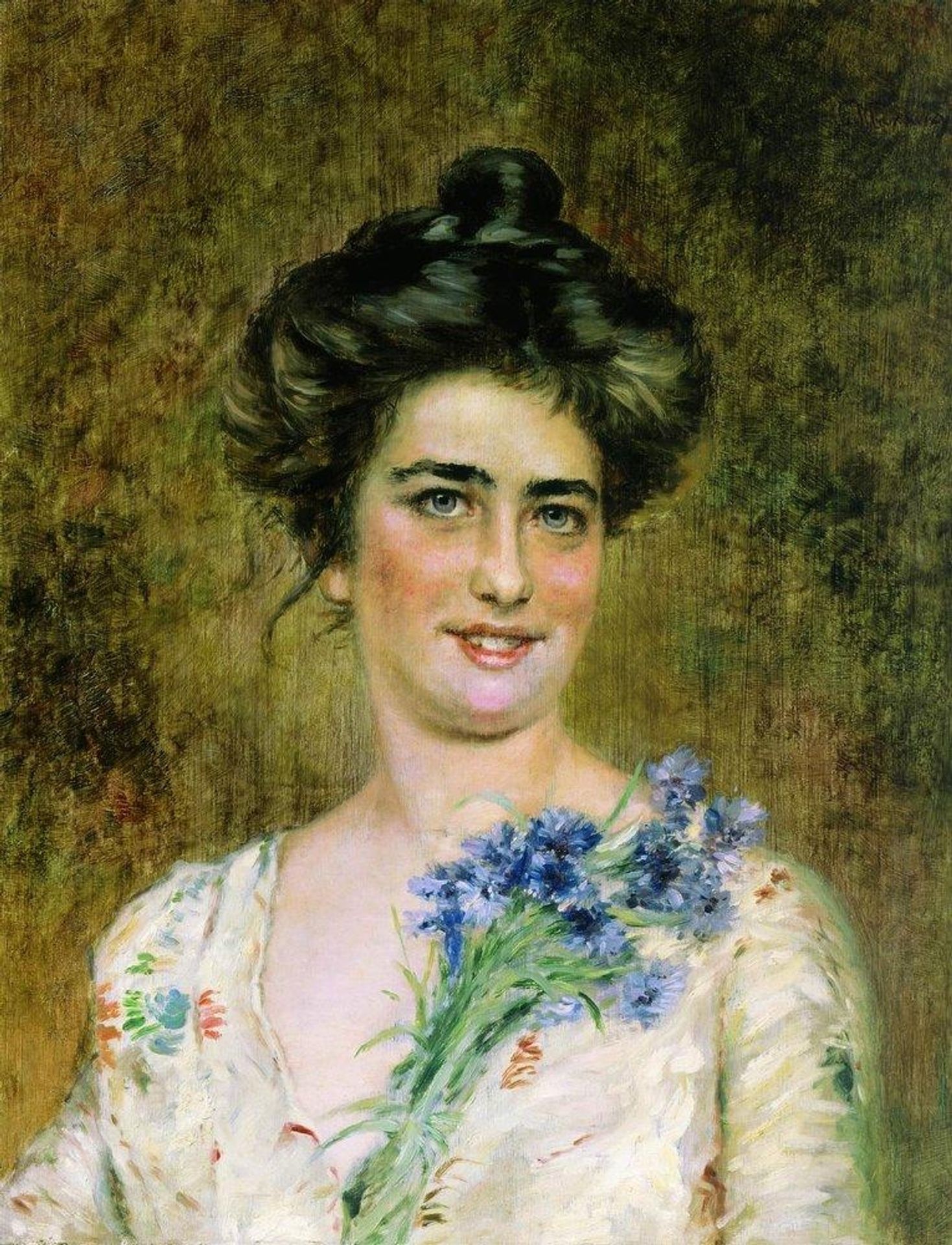 Female Portrait by Konstantin Egorovich Makovsky