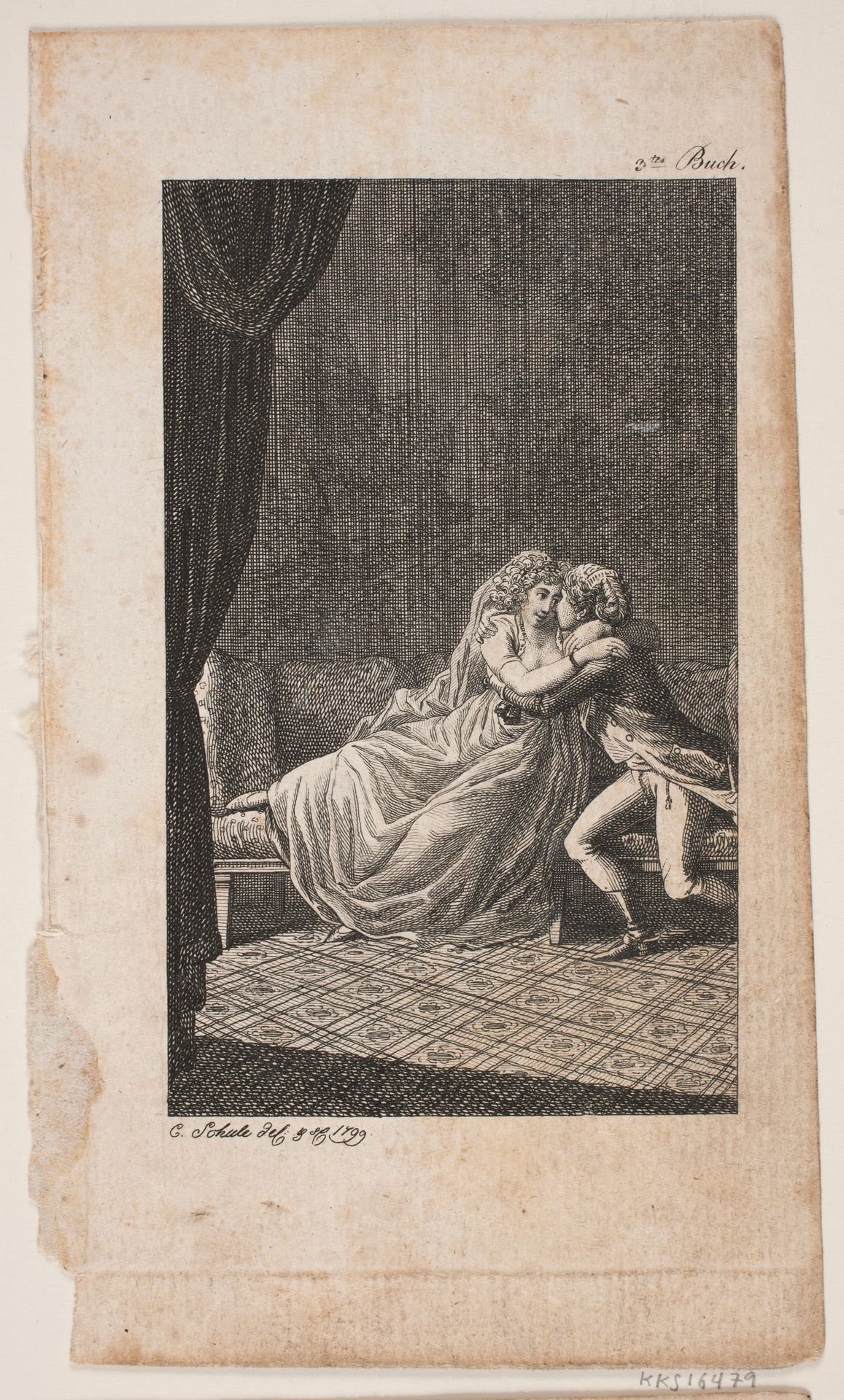 Illustration med elskende par by Georg Christian Schule