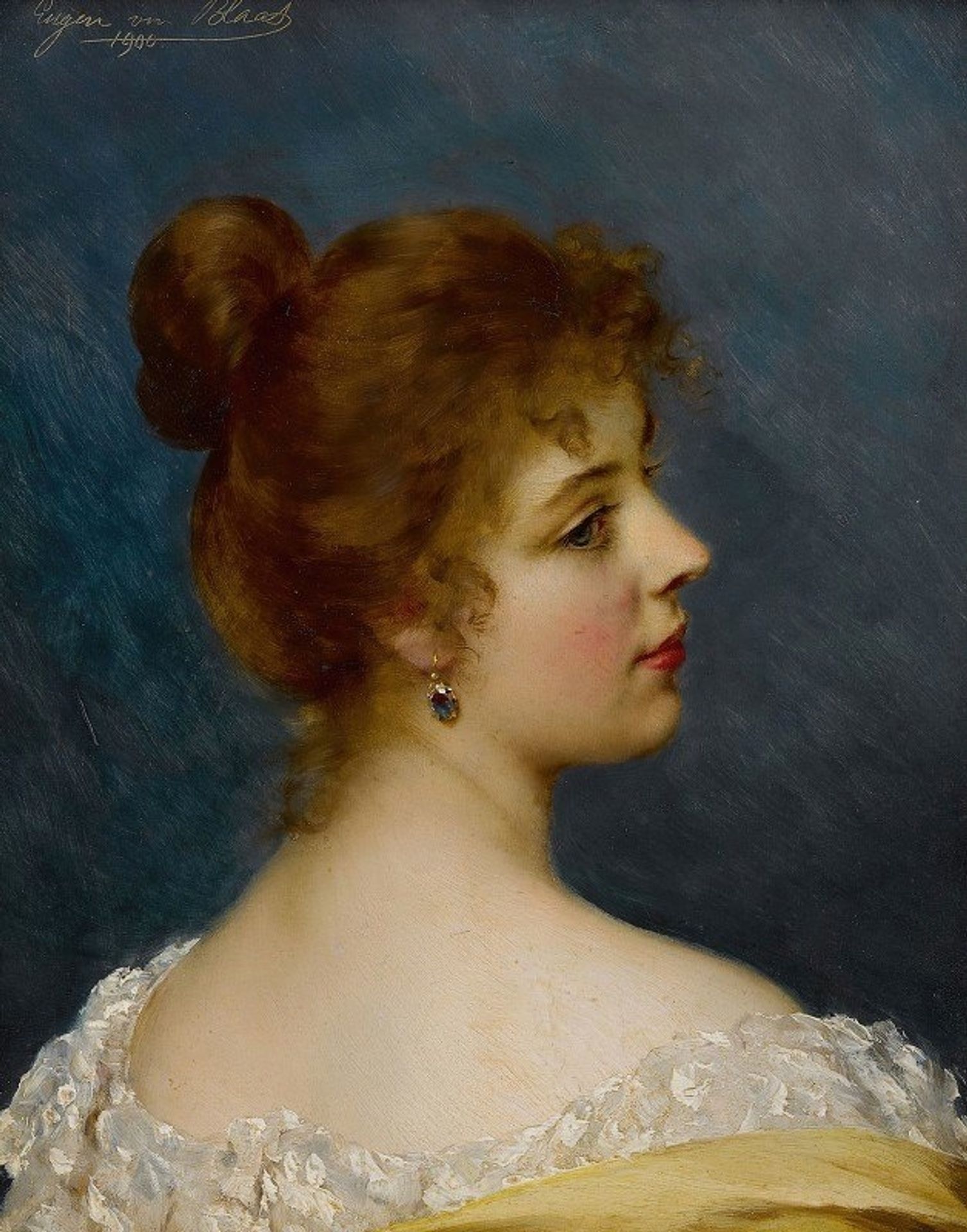 An italian Beauty by Eugen von Blaas
