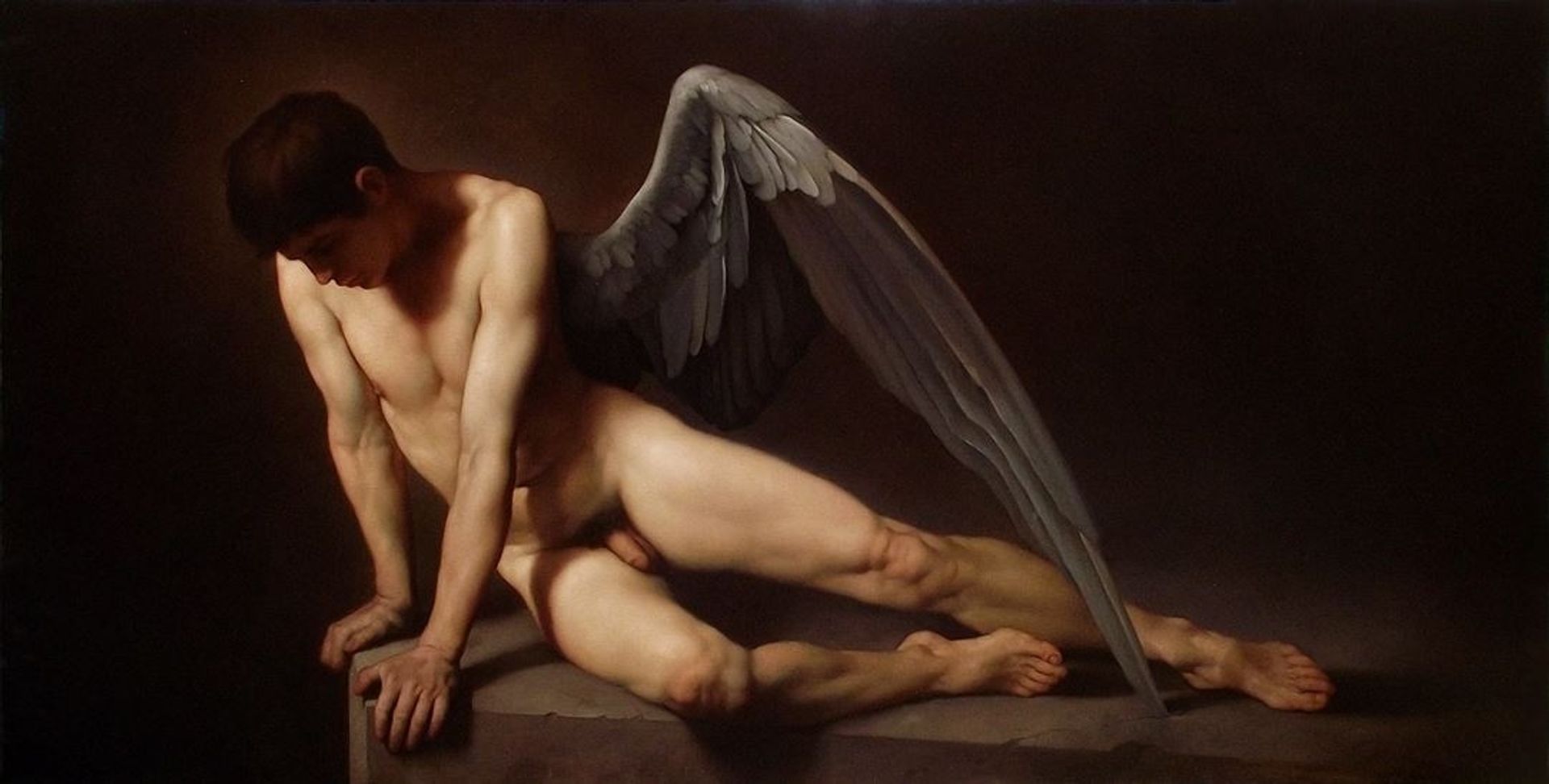 Amore Piange Sulla Tomba Di Psiche by Roberto Ferri
