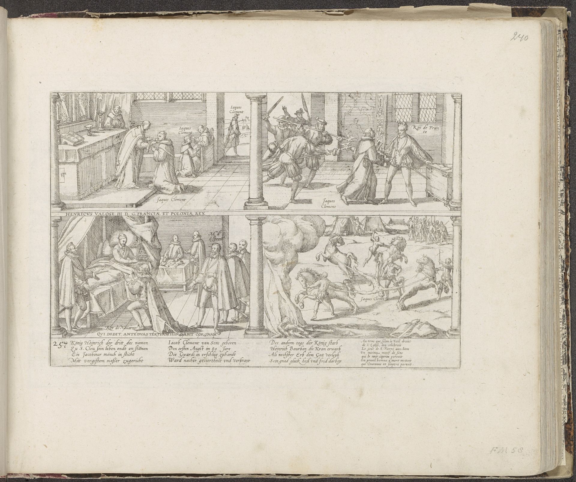 Moord op Hendrik III, 1589 by Frans Hogenberg