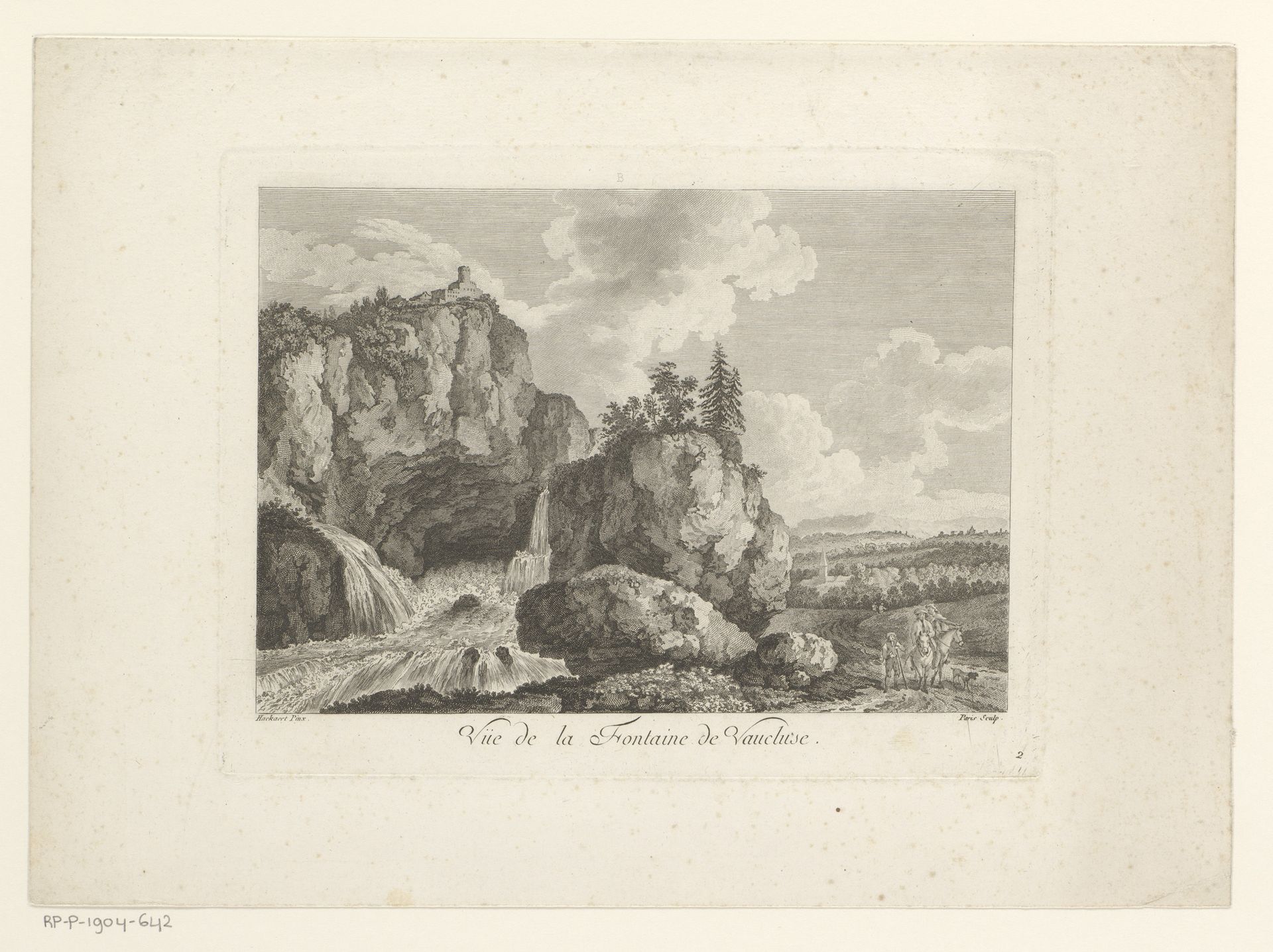 Gezicht op bron van Vaucluse by Jérôme Paris