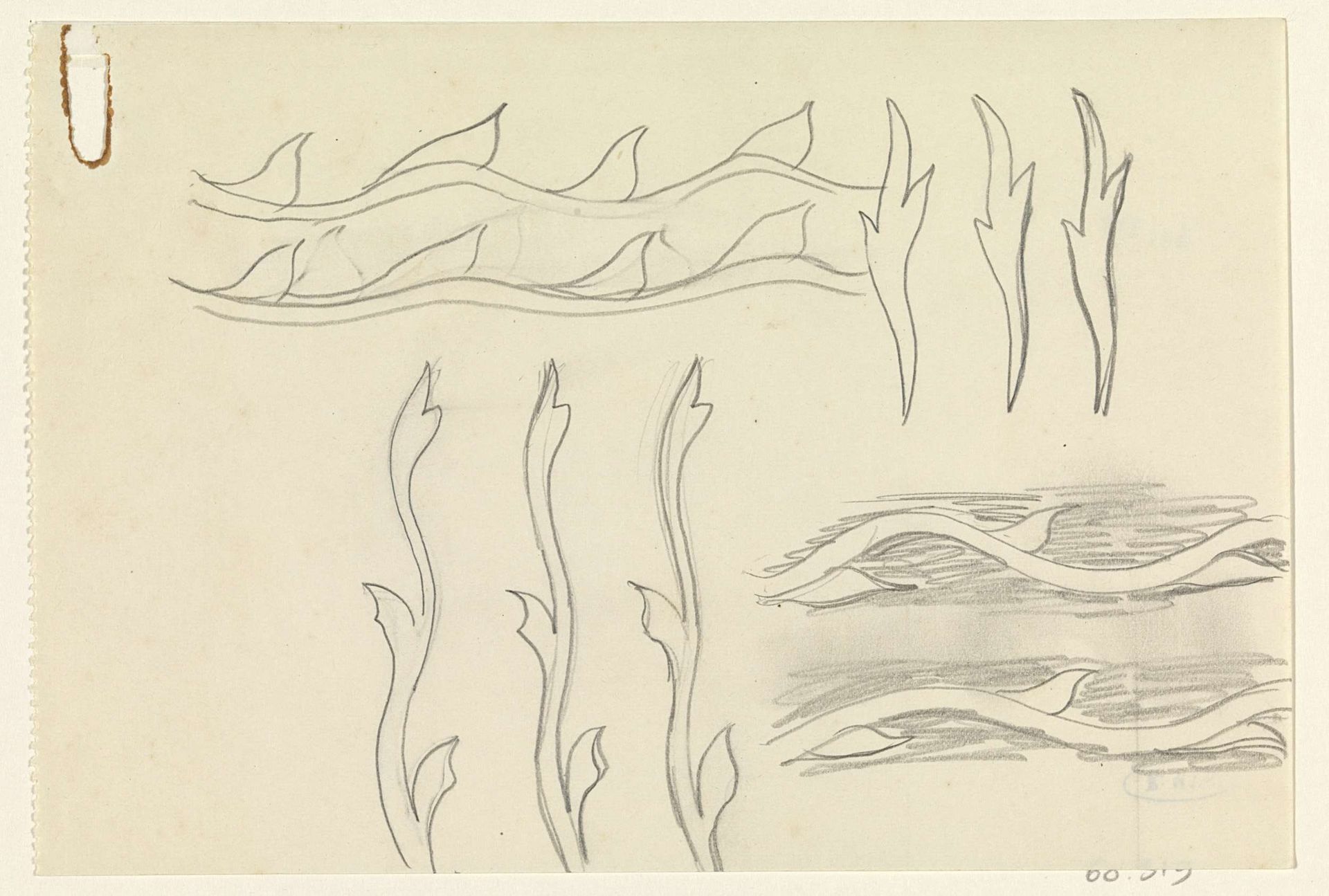 Takken met bladeren by Leo Gestel
