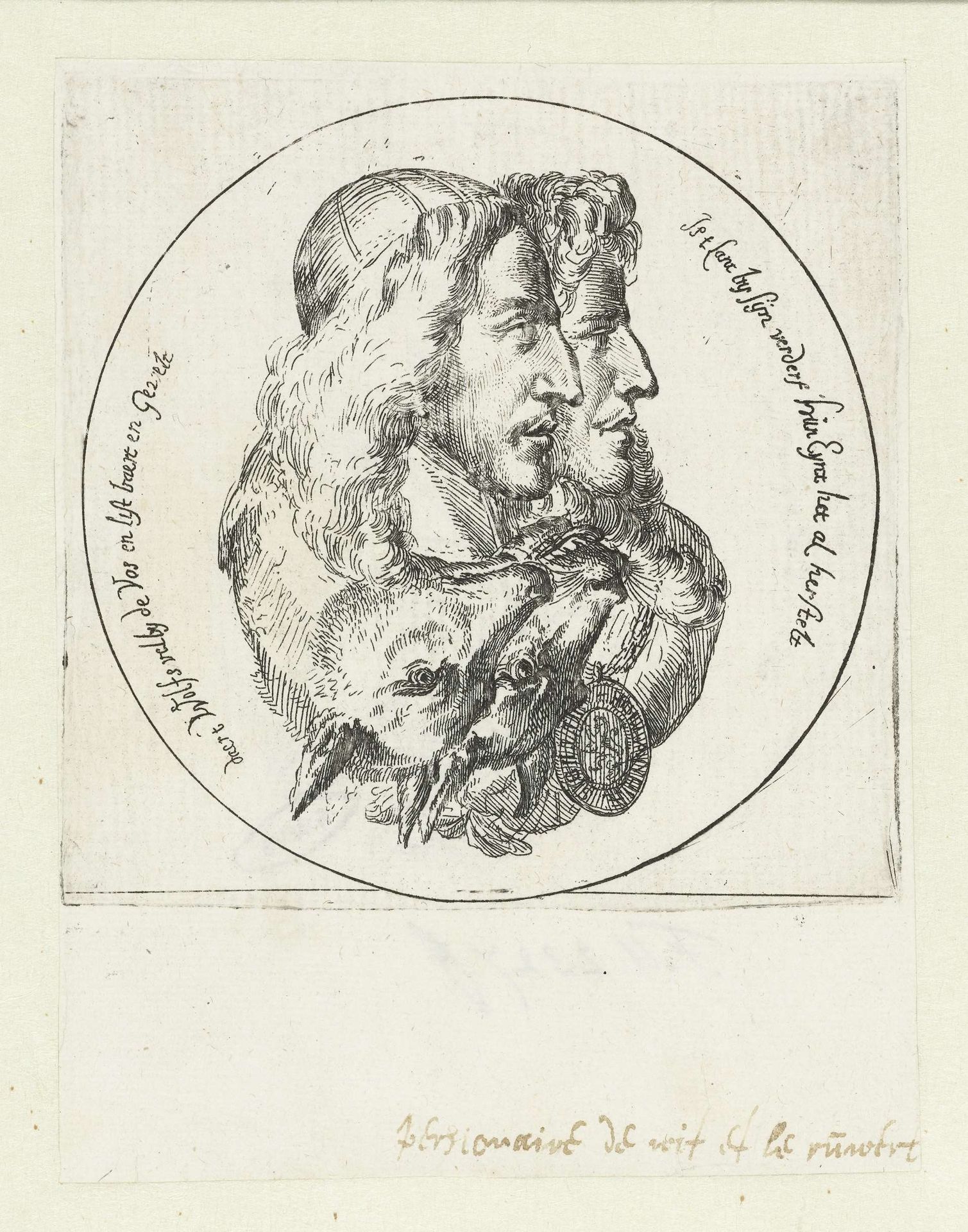 Portretten van de gebroeders de Witt als een vos en een wolf by Romeyn de Hooghe