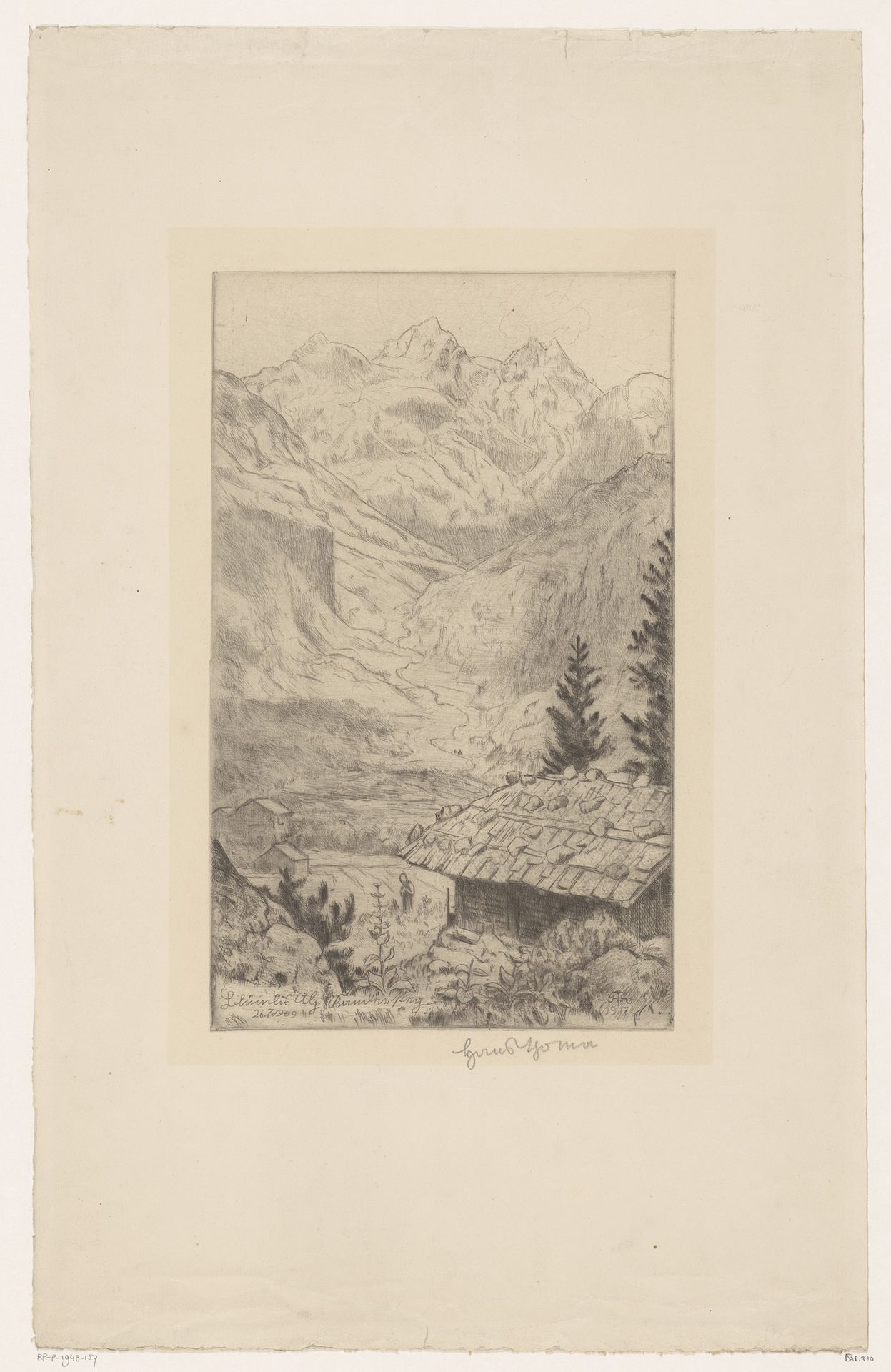 Berglandschap by Hans Thoma