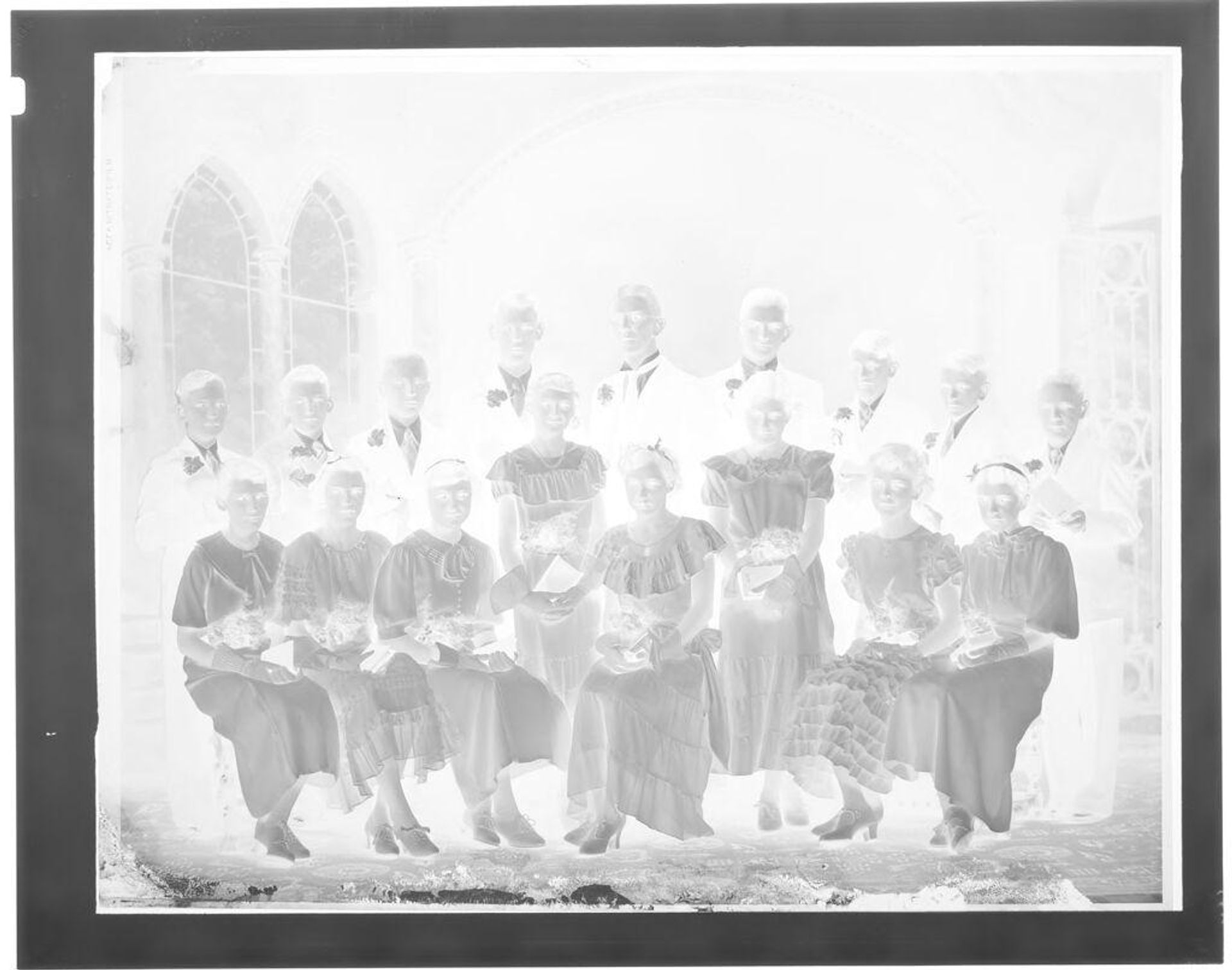 Untitled (nine men and nine women in formal wear) by John Deusing