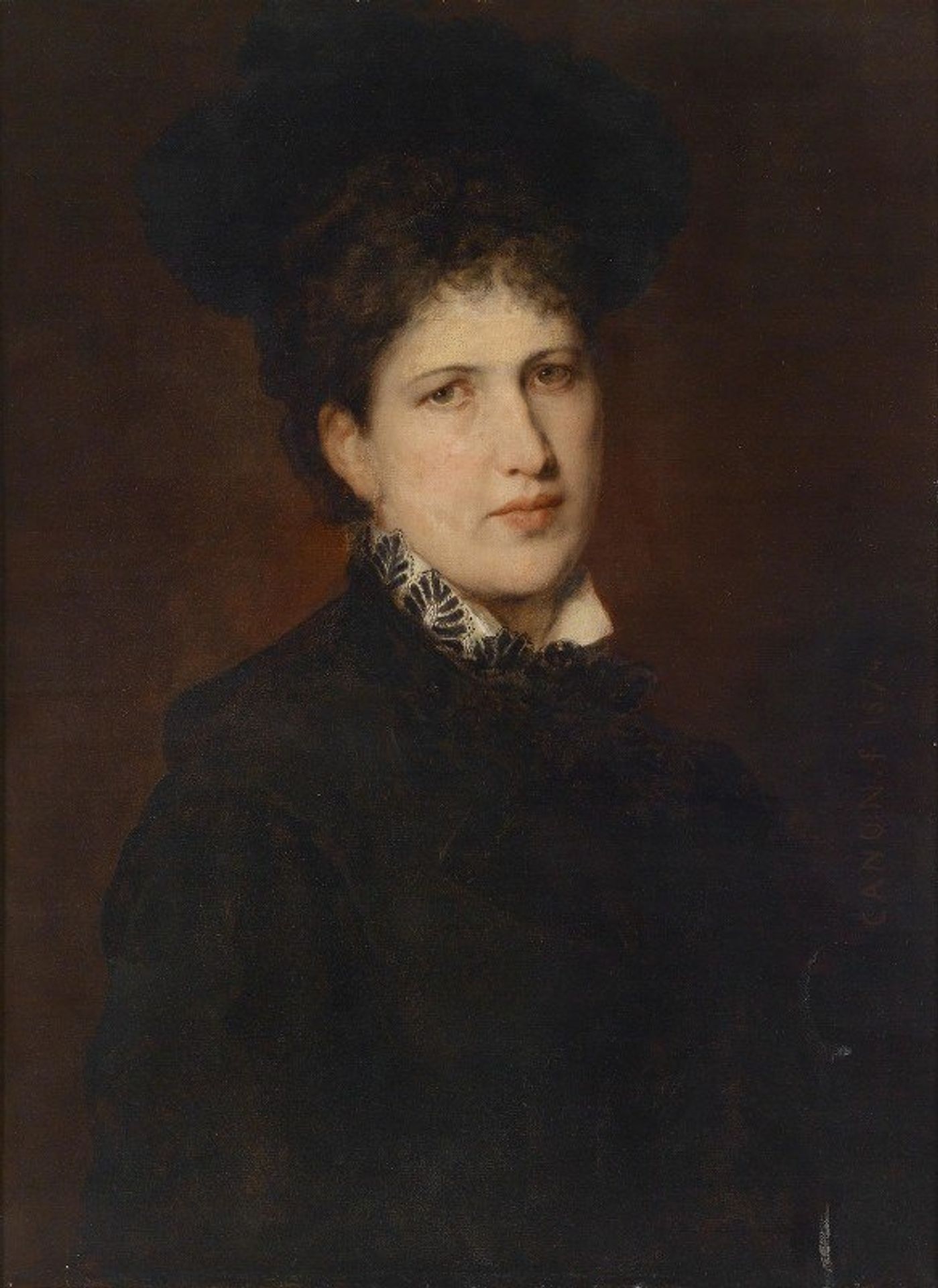 Bildnis einer Frau mit Hut by Hans Canon
