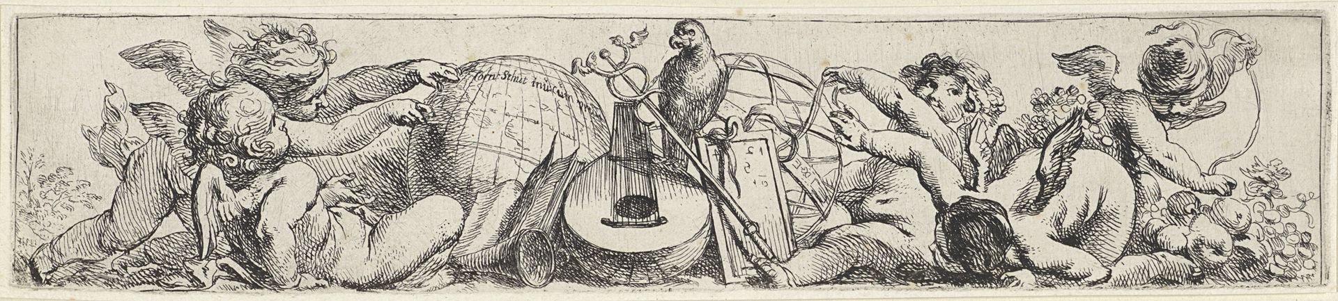 Fries met vijf putti by Cornelis Schut