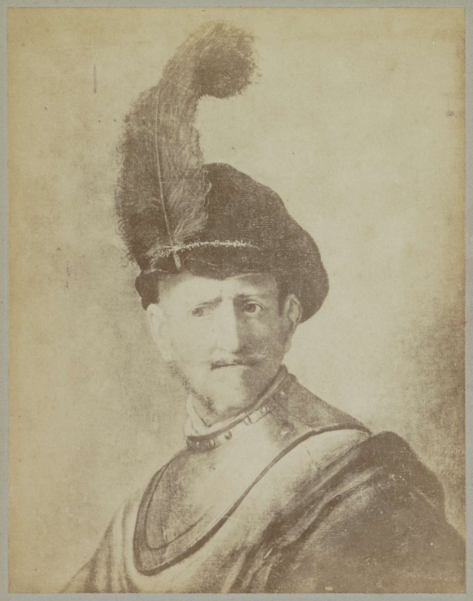 Fotoreproductie van het schilderij 'Portret van een man, misschien Rembrandts vader, Harmen Gerritsz. van Rijn' door Rembrandt Harmensz. van Rijn by Johan Marinus Schalekamp