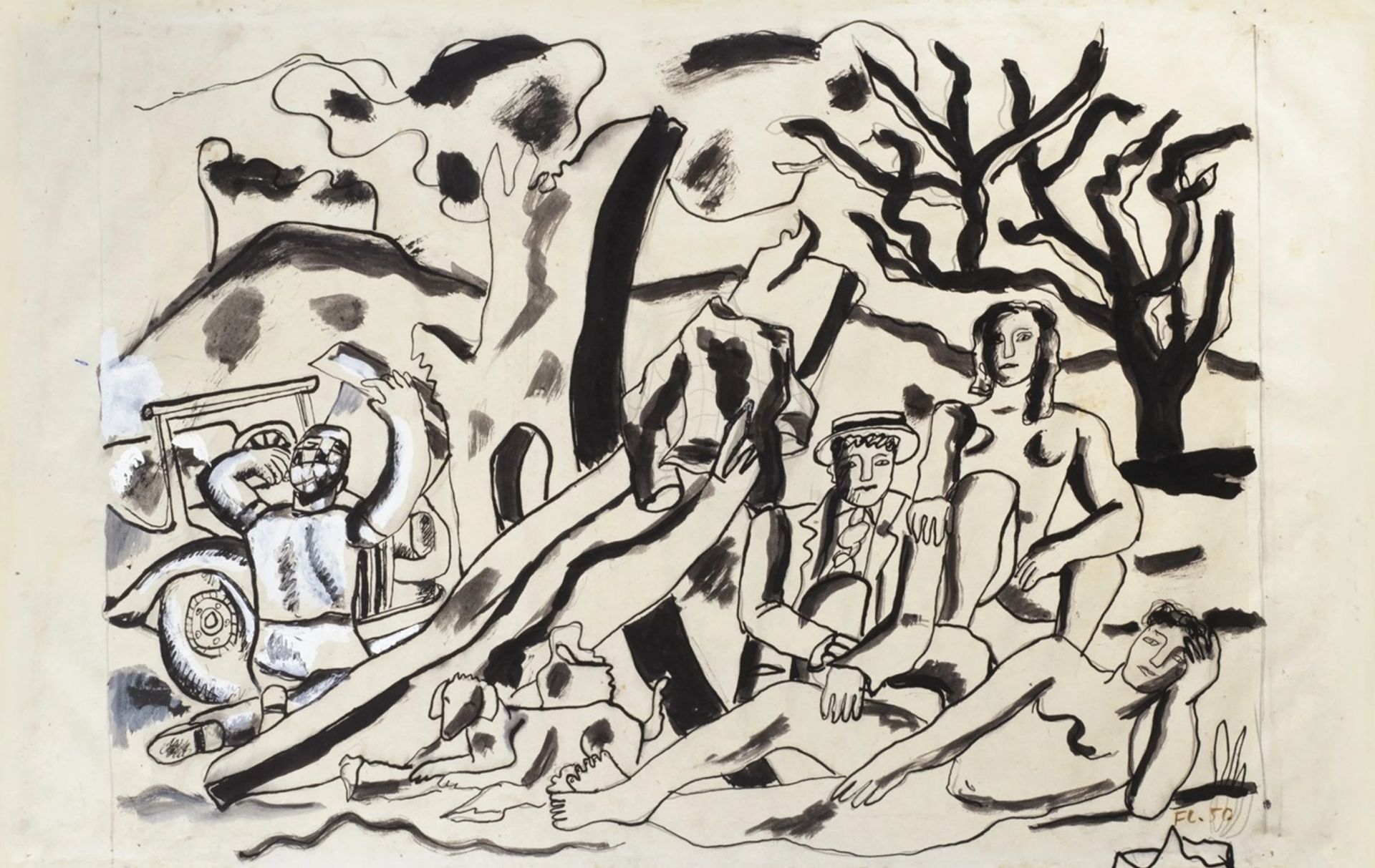 Etude pour La Partie de campagne by Fernand Léger