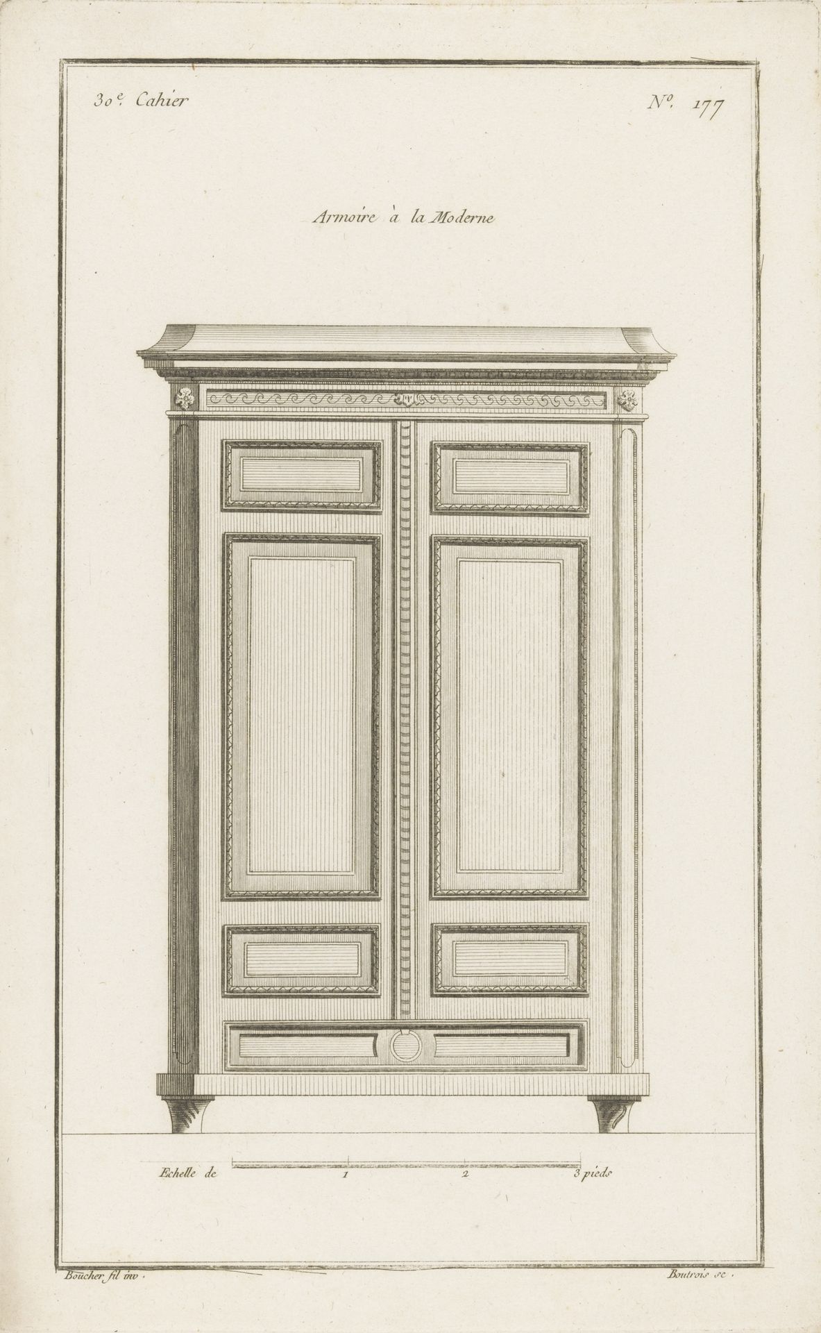 Kast met bloemmotief by Philibert Boutrois