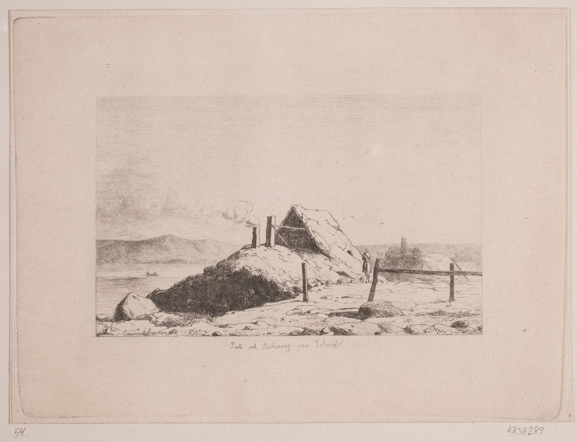 Parti ved Reykjavik på Island by Emanuel Larsen
