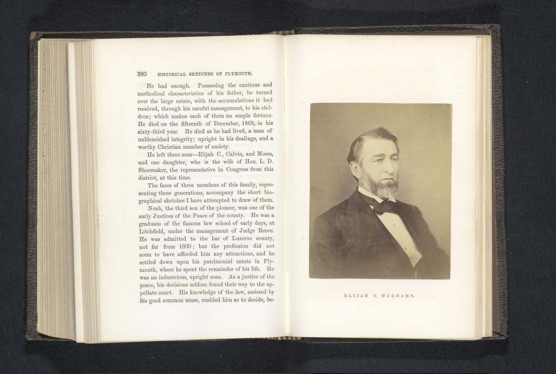 Portret van Elijah C. Wadhams by William H. Schurch