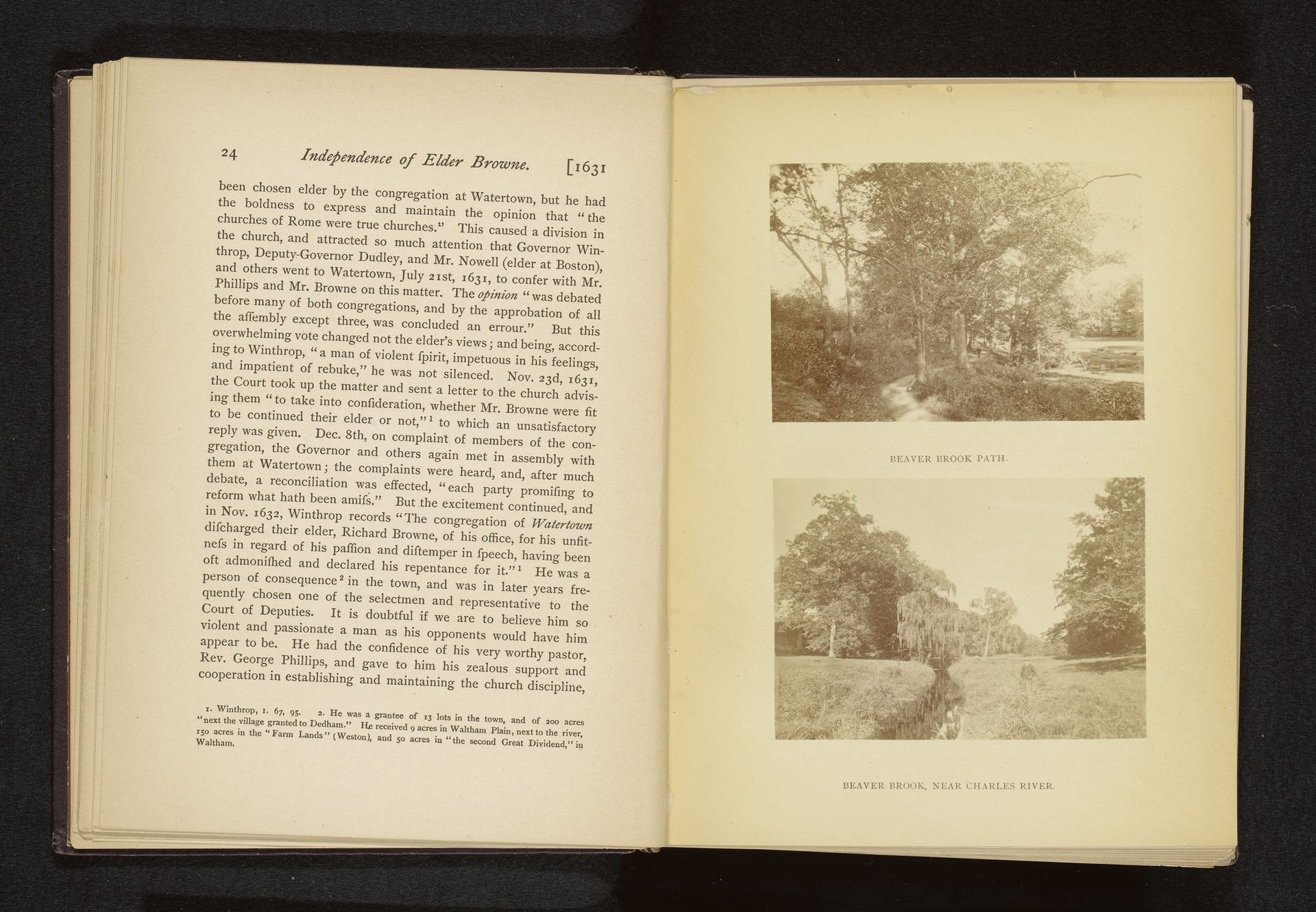 Gezicht op een beekje in de buurt van Waltham, Massachusetts by Thomas R. Lewis