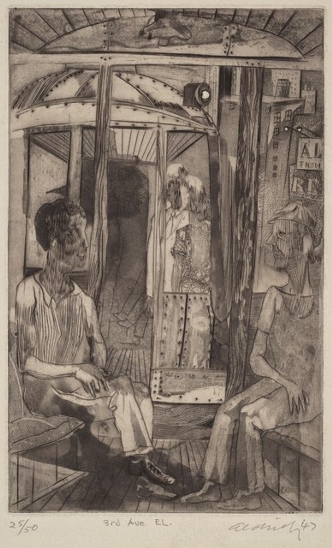 3rd Avenue El by Adolf Aldrich