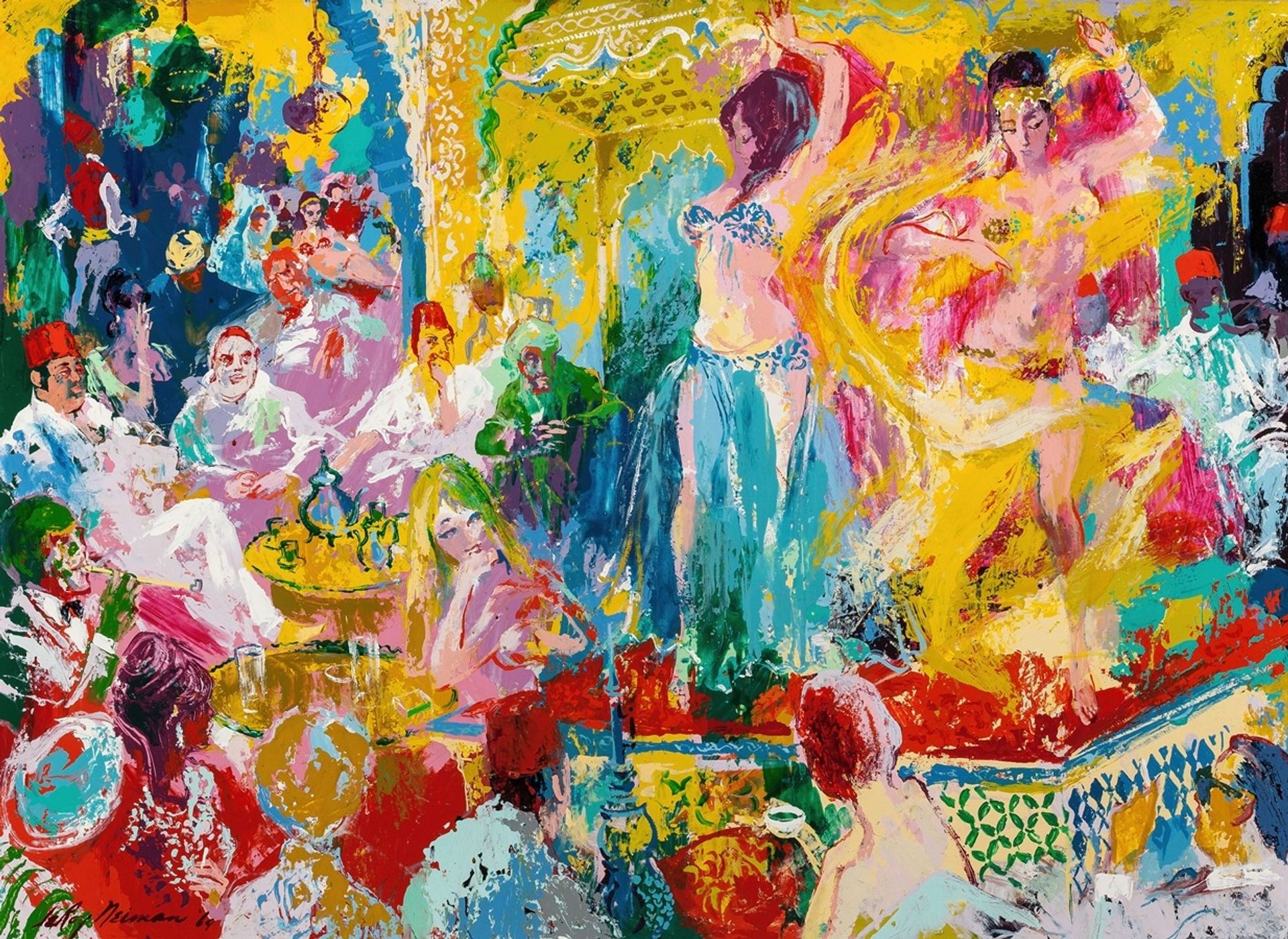 Dancers in the Koutoubia Palace, Tangier by LeRoy Neiman