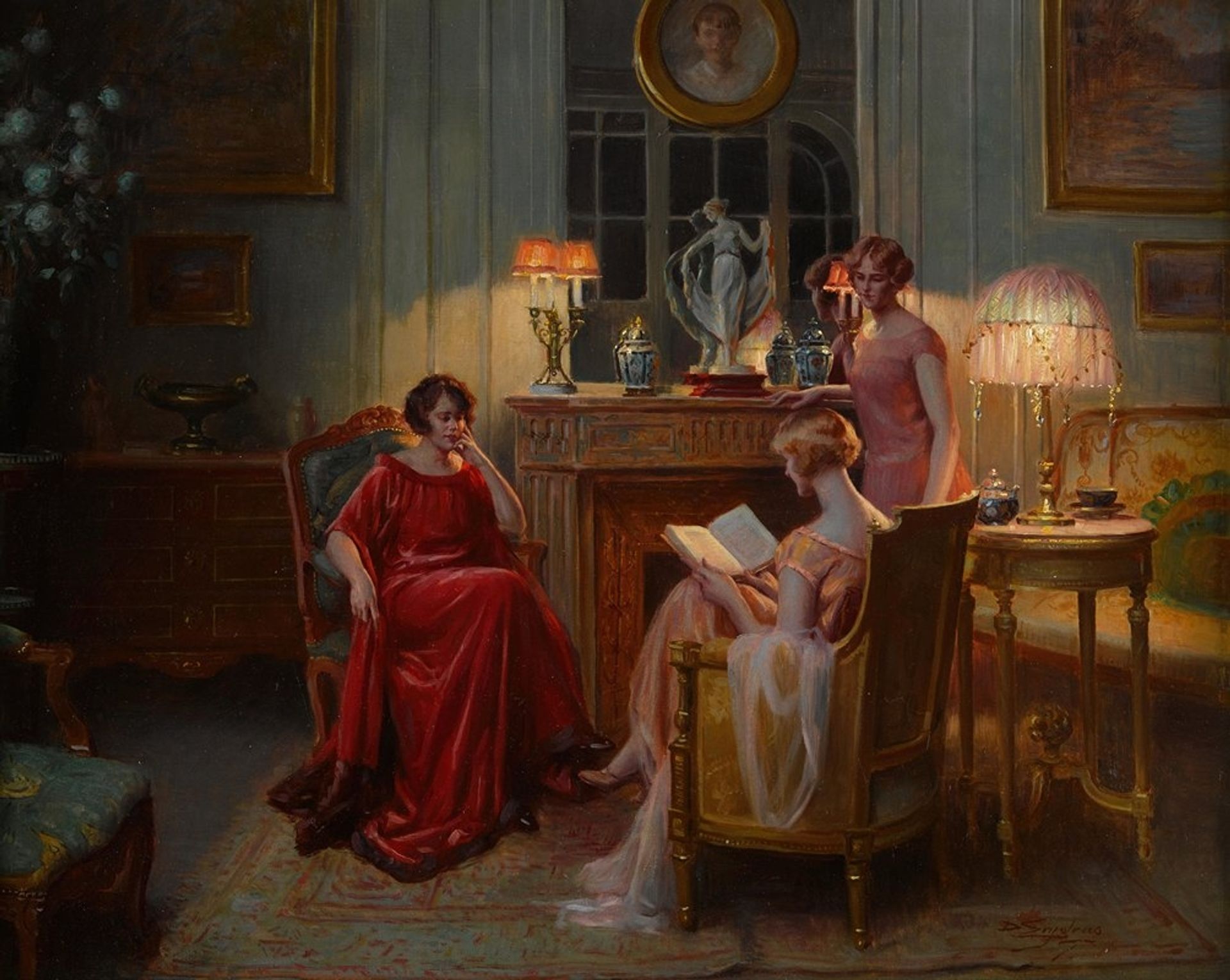 In the reading room by Delphin Enjolras