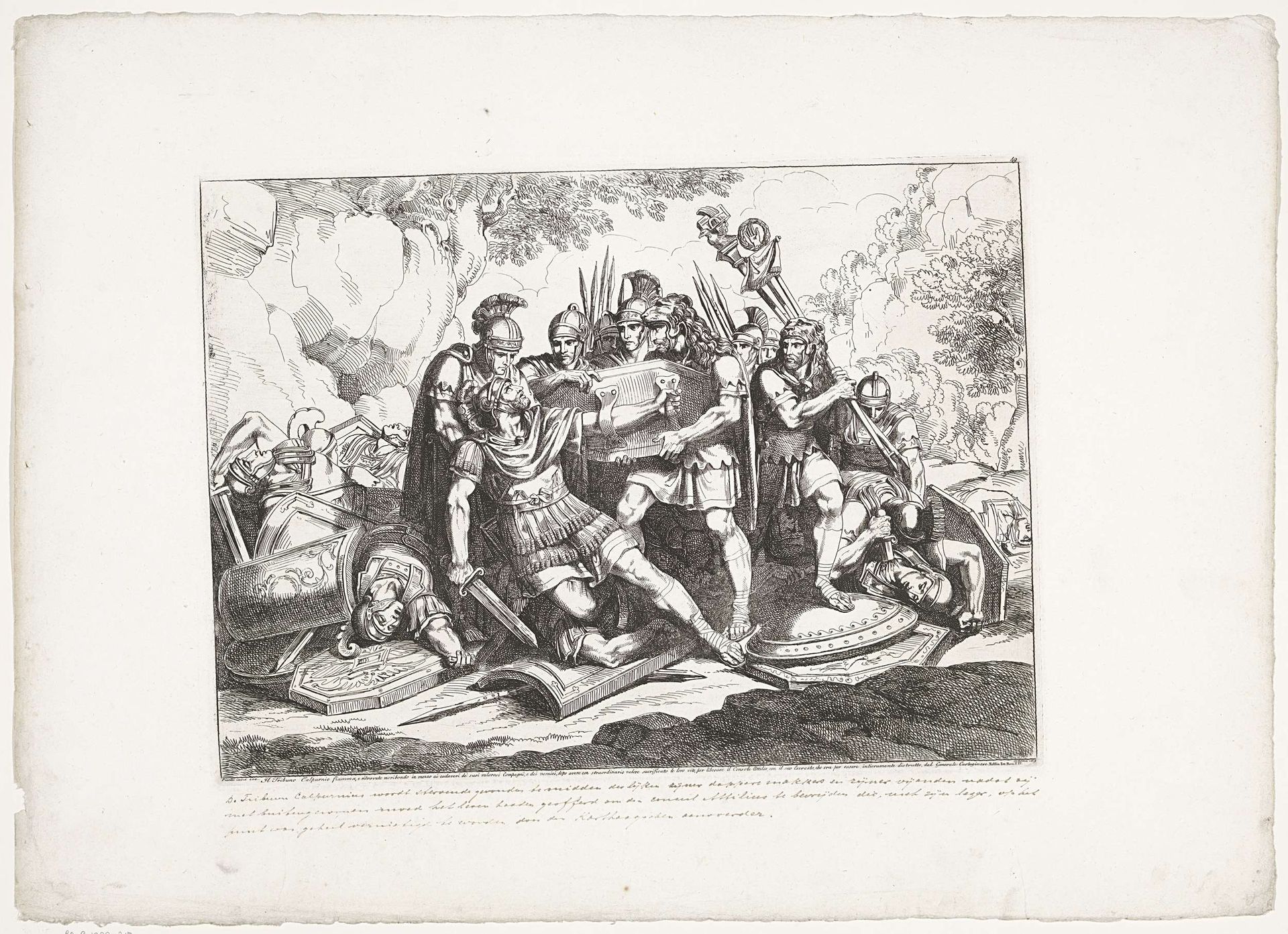 Stervende Calpurnius Flamma gevonden by Bartolomeo Pinelli