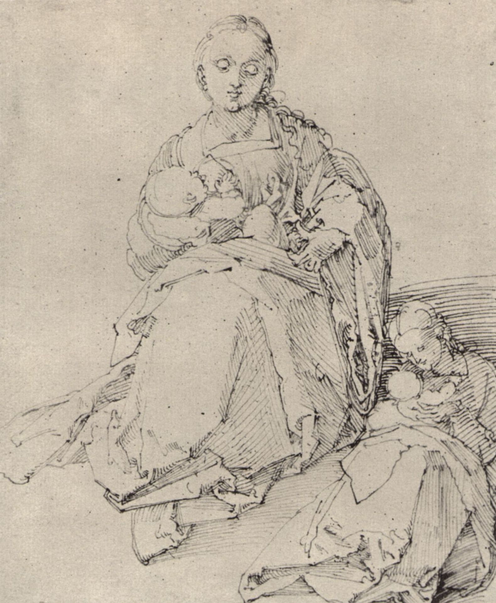 Study sheet with Mary and Child by Albrecht Durer