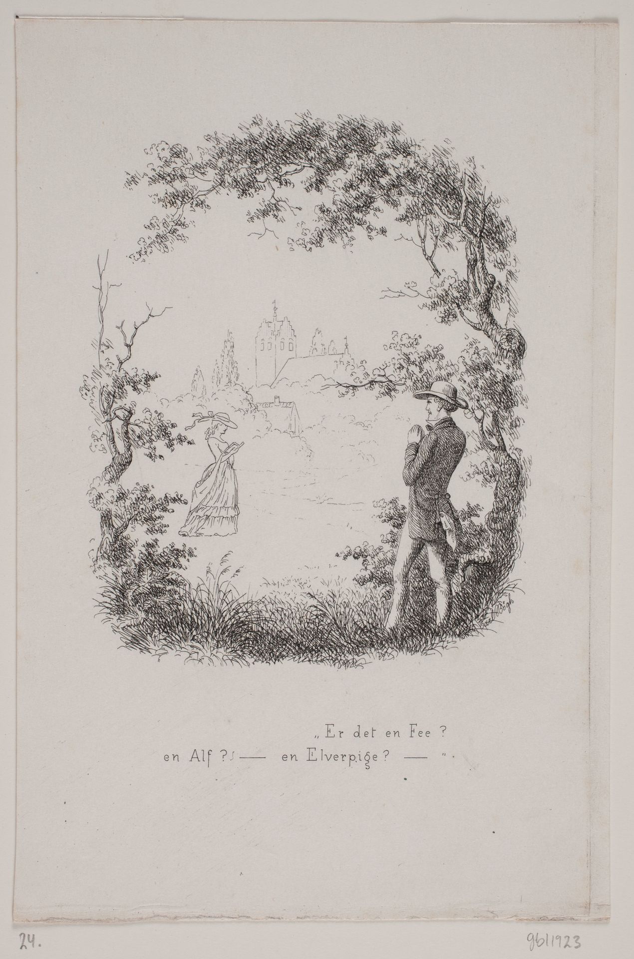 Illustration til digt af Erik Bøgh by Carl Bøgh