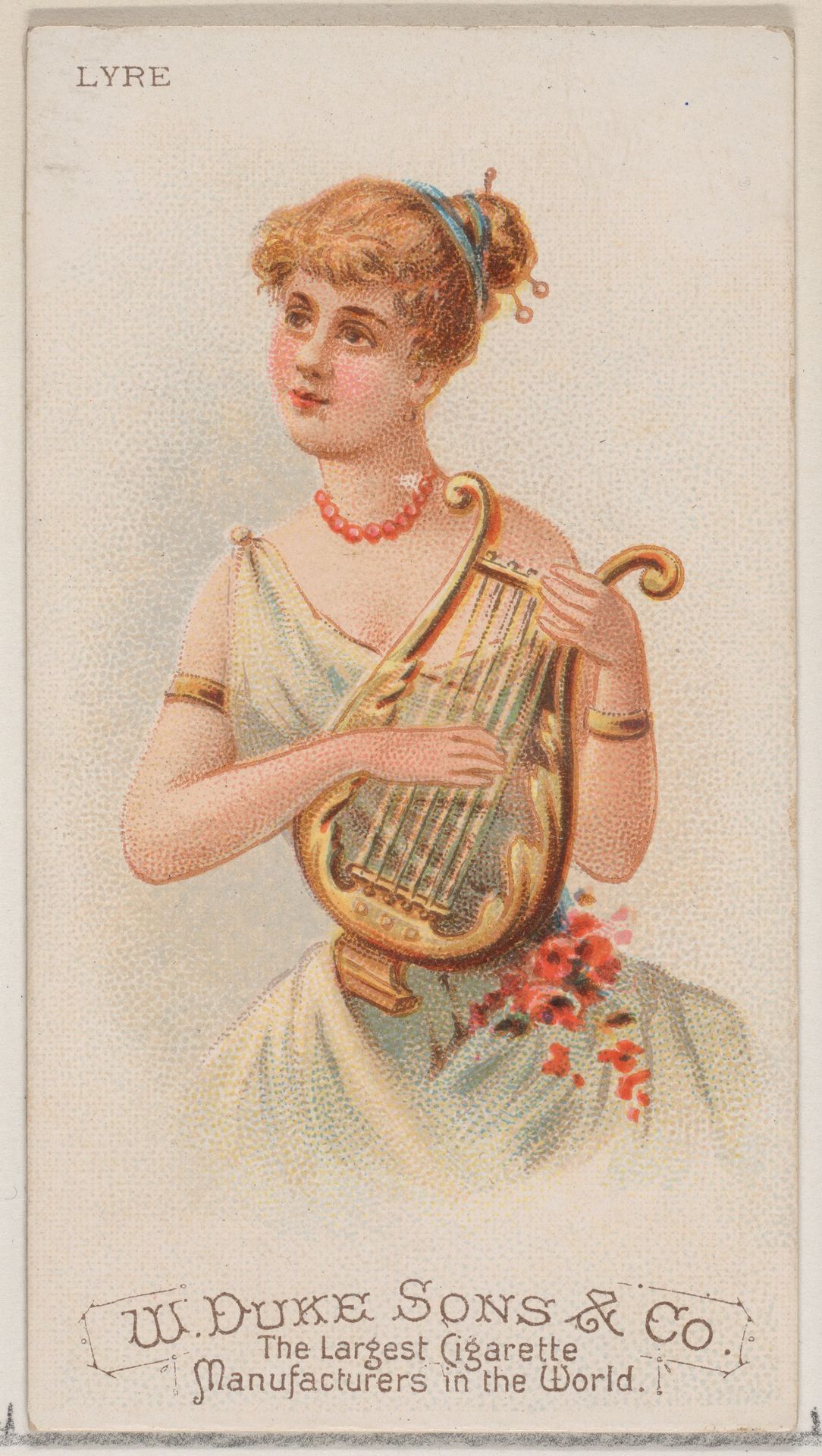 Lyre, from the Musical Instruments series (N82) for Duke brand cigarettes by W. Duke, Sons & Co.