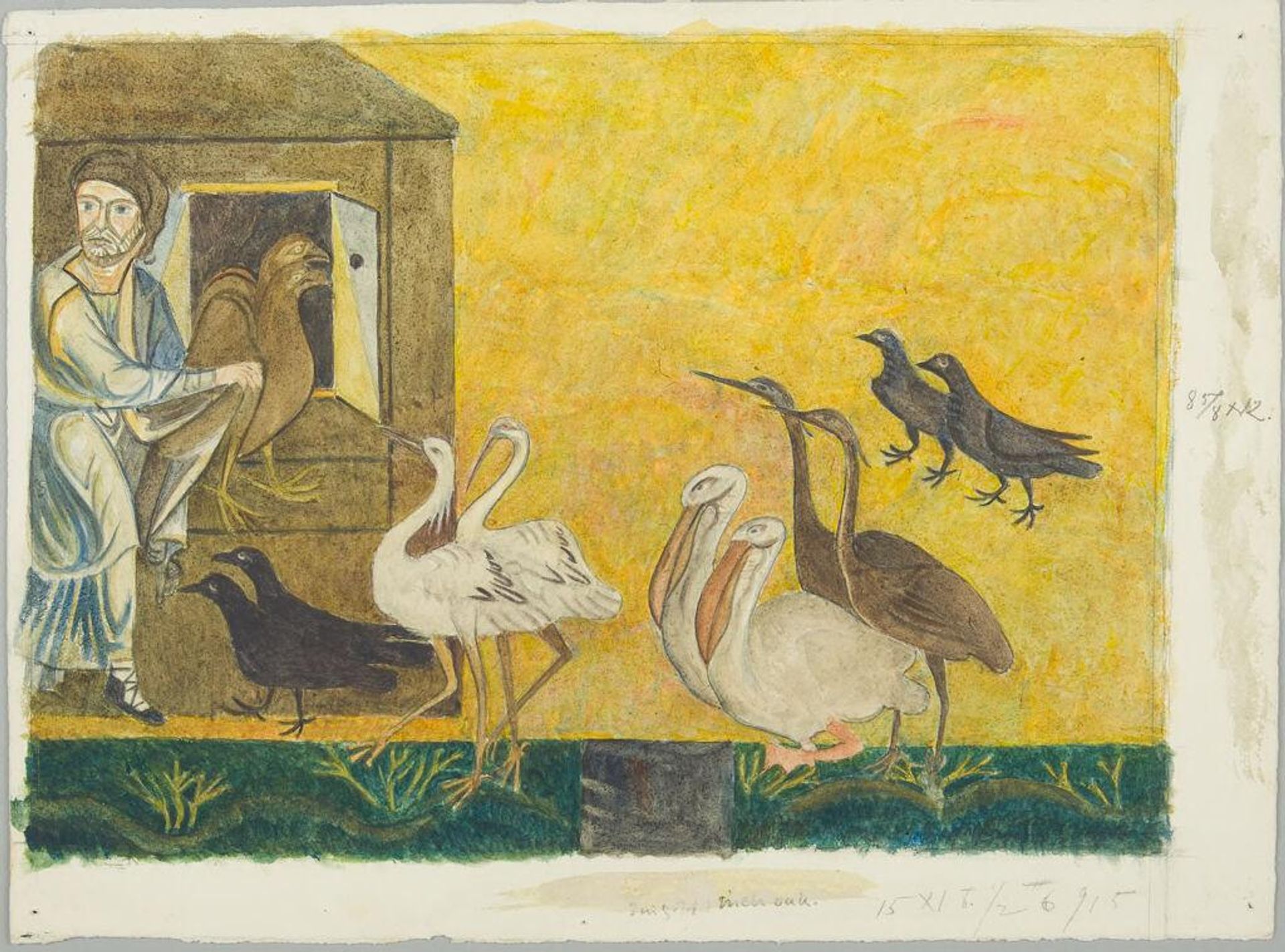 Noah Guiding Birds onto the Ark, after an early Italian painting by Joseph Smith