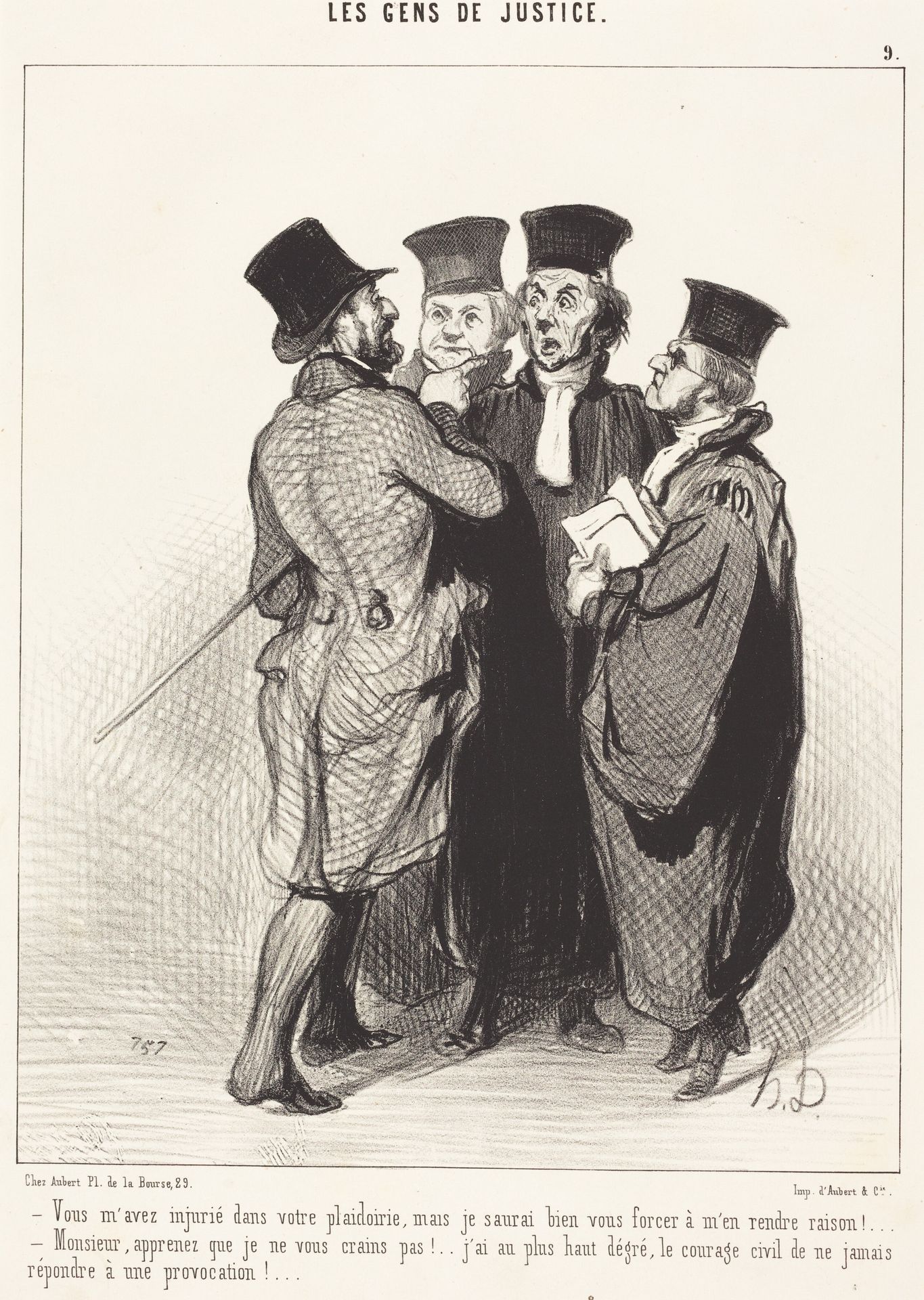 Vous m'avez injurié dans votre plaidoirie... by Honoré Daumier