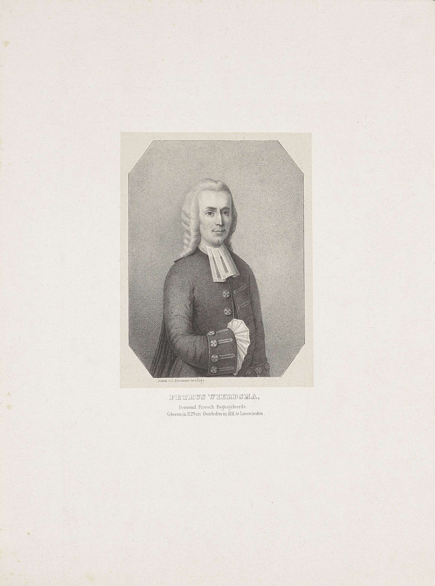 Portret van Petrus Wierdsma by Anonymous