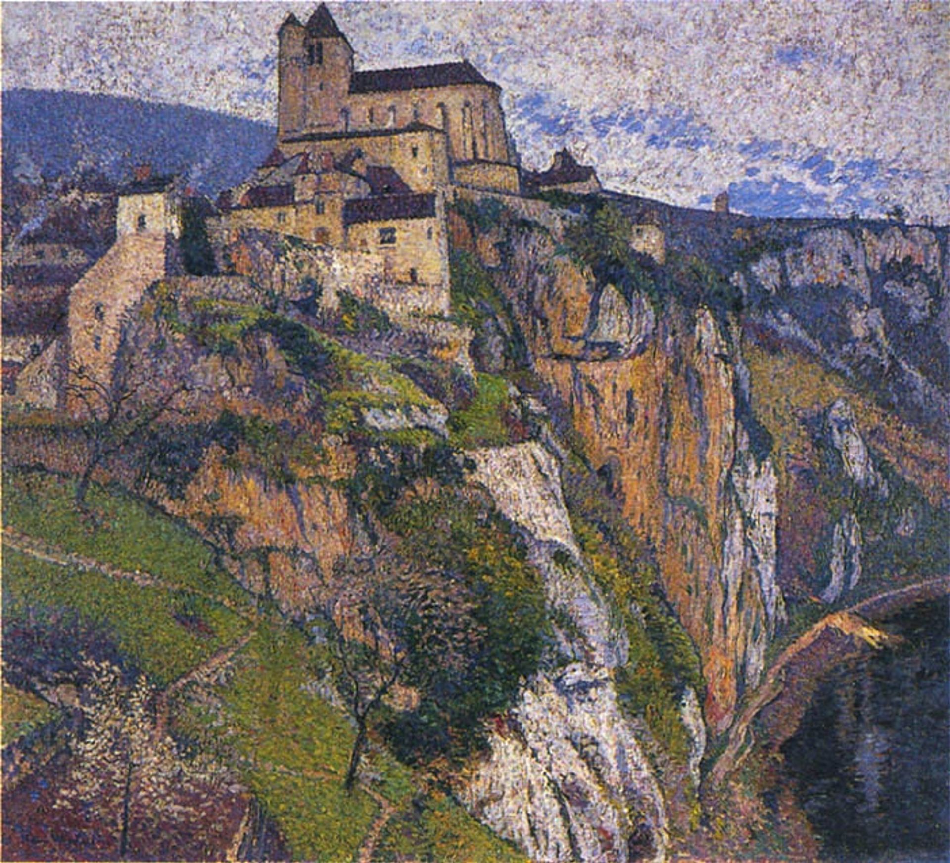 Saint Cirq Lapopie in the Rain by Henri Martin