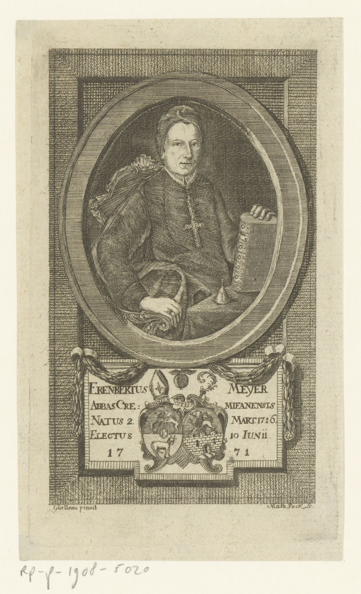 Portret van Erenbertus Meyer by Matthias Pock