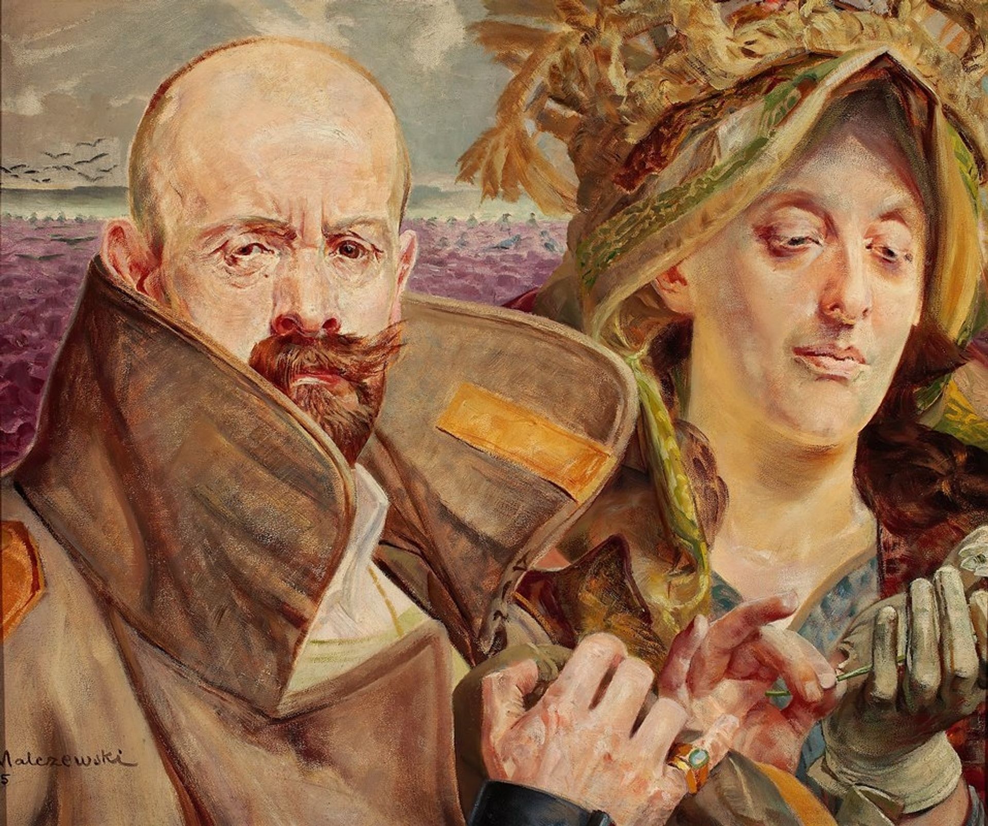 Primrose – Self-portrait with wife by Jacek Malczewski
