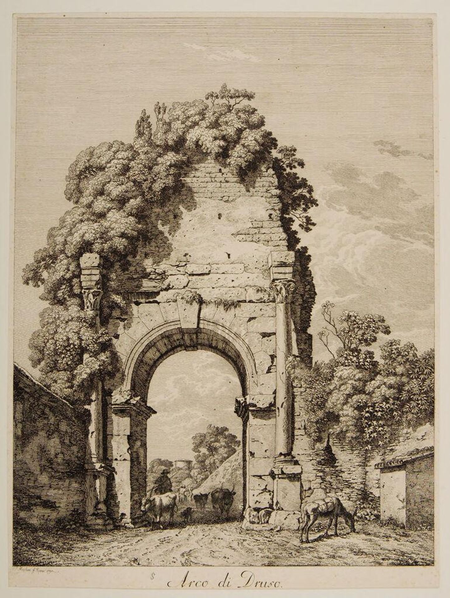 Arco di Druso by Jacob Wilhelm Mechau