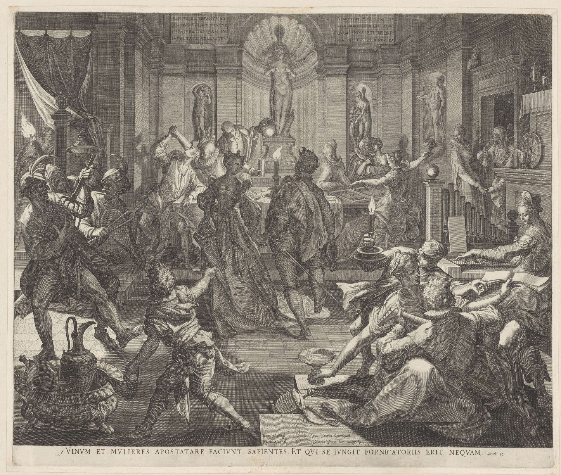 Huis van lichte zeden by Johann Sadeler I