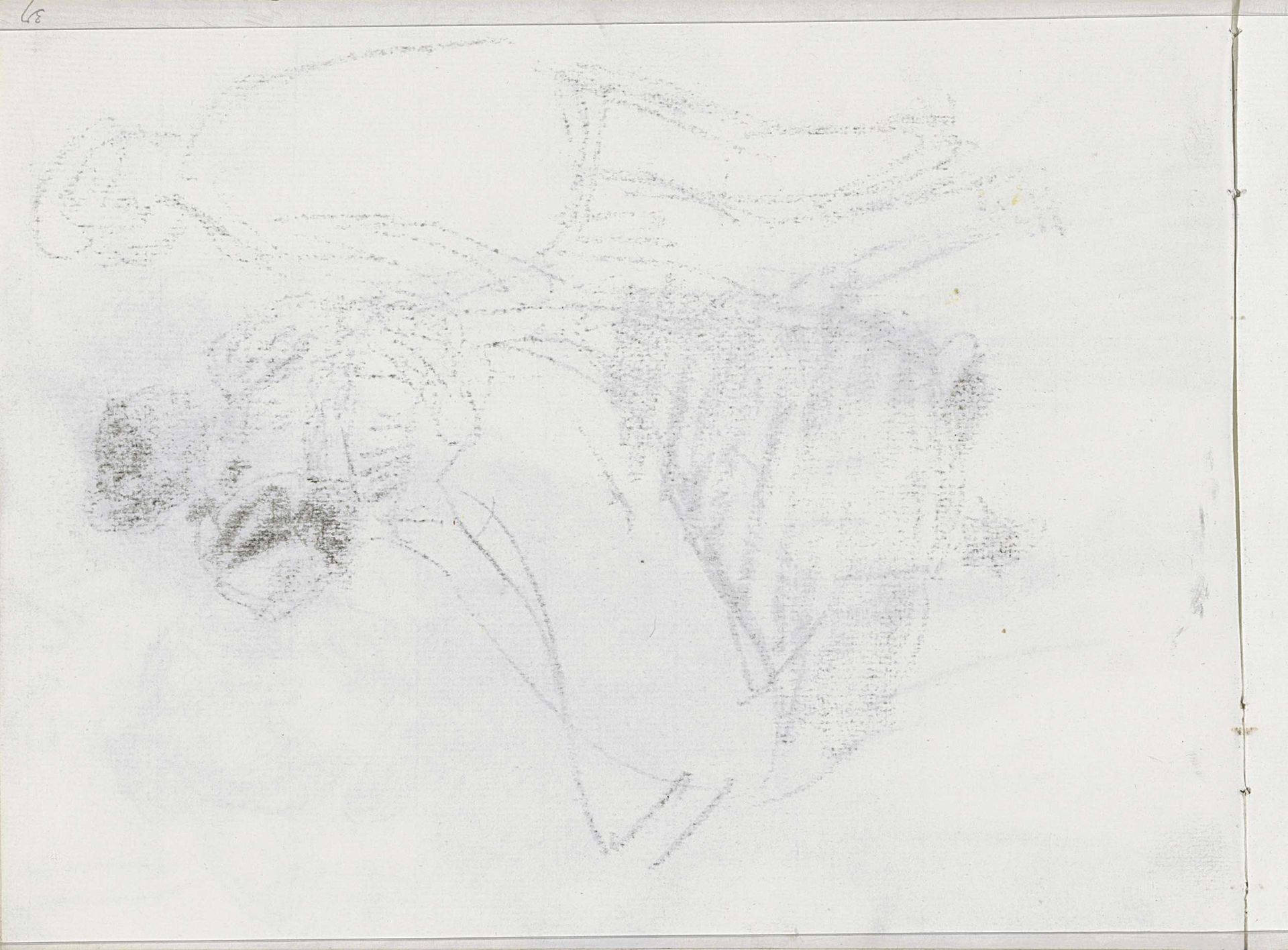 Abklatsch van de krijttekening op blad 15 recto by Isaac Israels