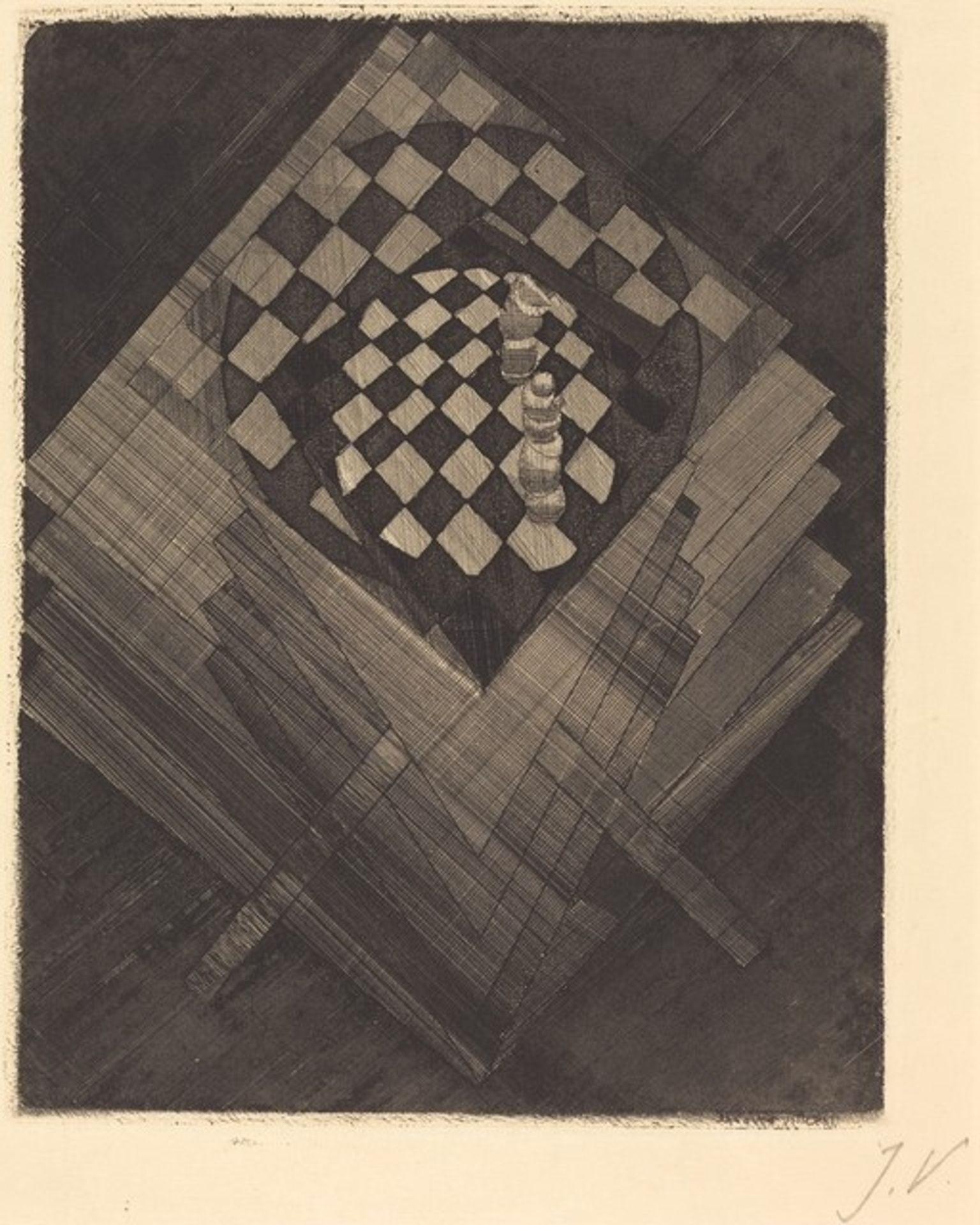 Chess Board by Jacques Villon