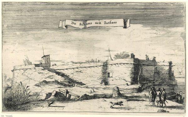 De schans bij Jutphaas, verwoest door de Fransen in 1672