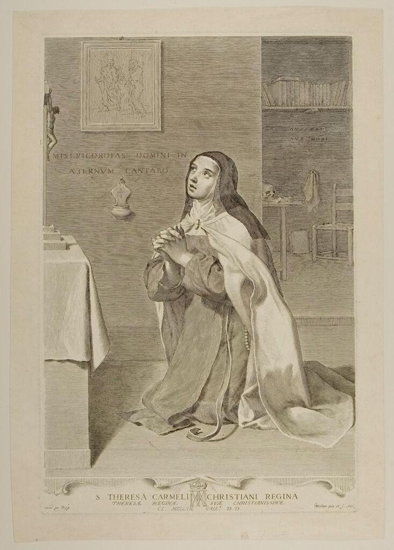 Saint Theresa by Claude Mellan