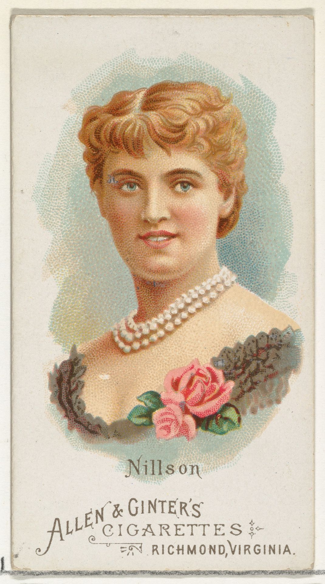 Nillson, from World's Beauties, Series 1 (N26) for Allen & Ginter Cigarettes by Allen & Ginter