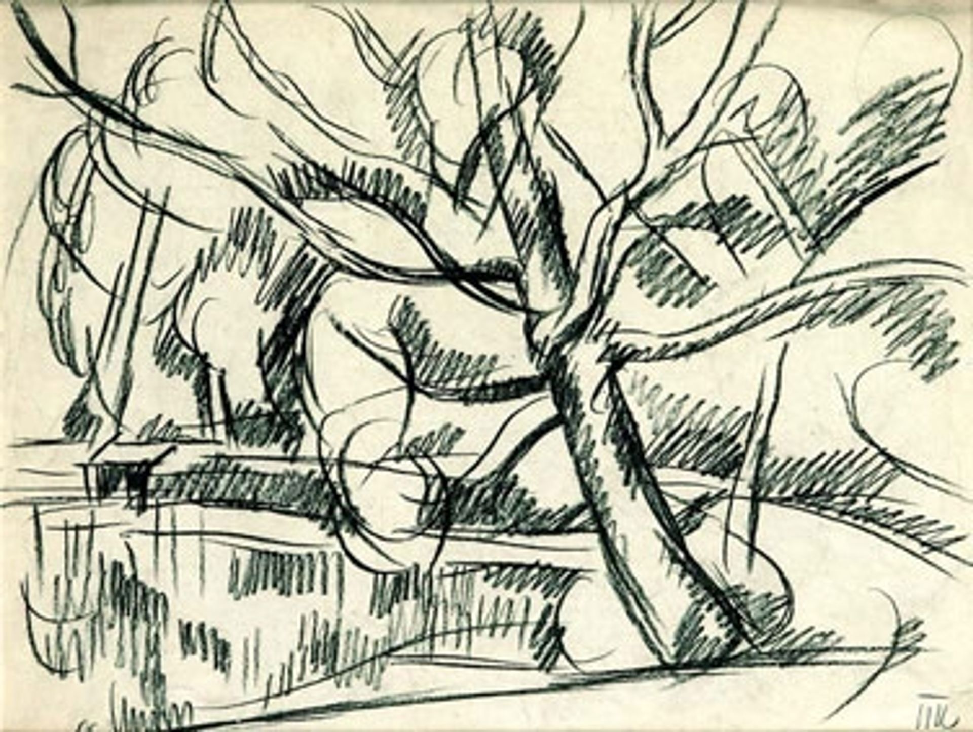 Tree in Abramtsevo by Pyotr Konchalovsky