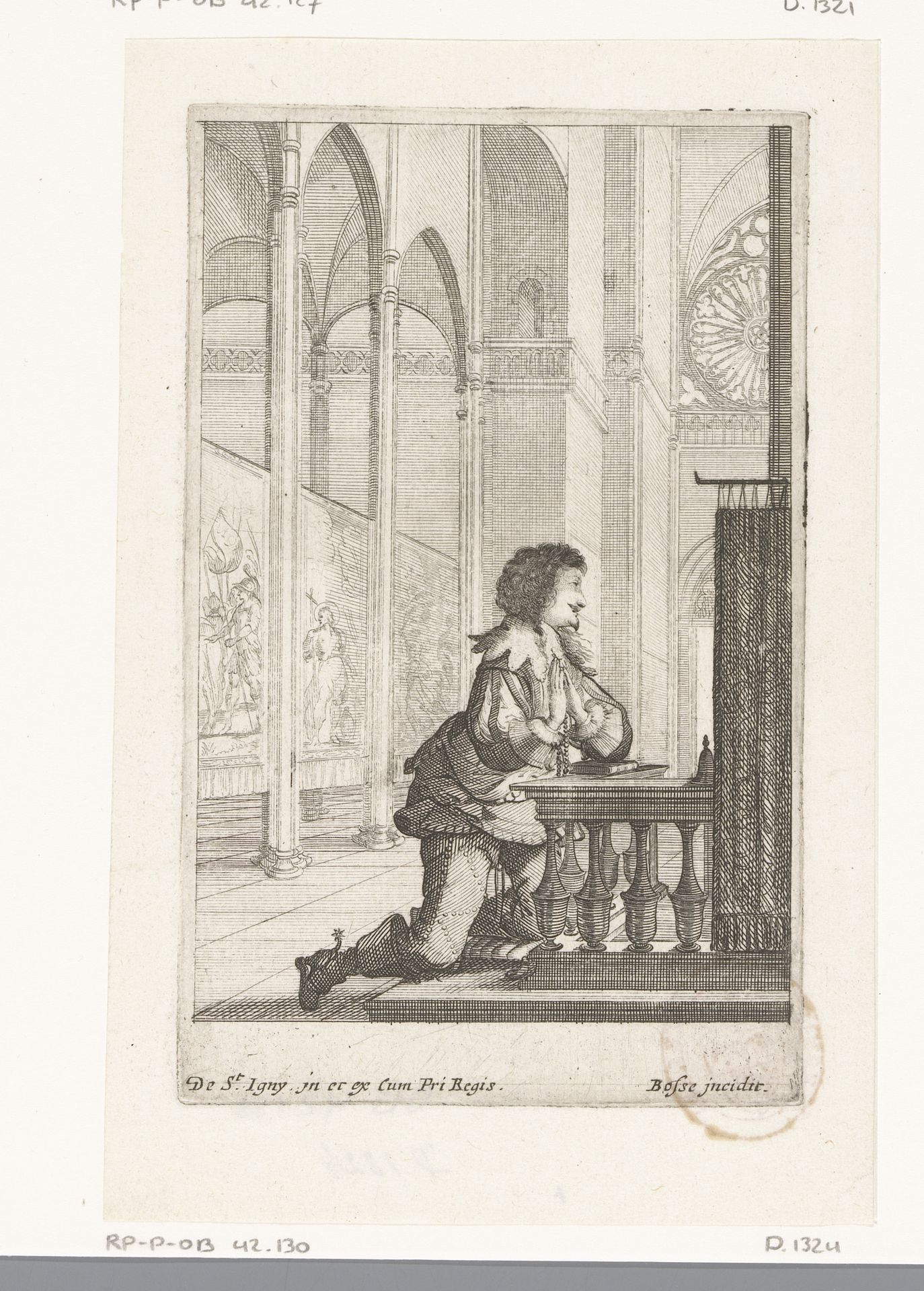 La Noblesse Française à l’église (De Franse adel in de kerk) by Abraham Bosse