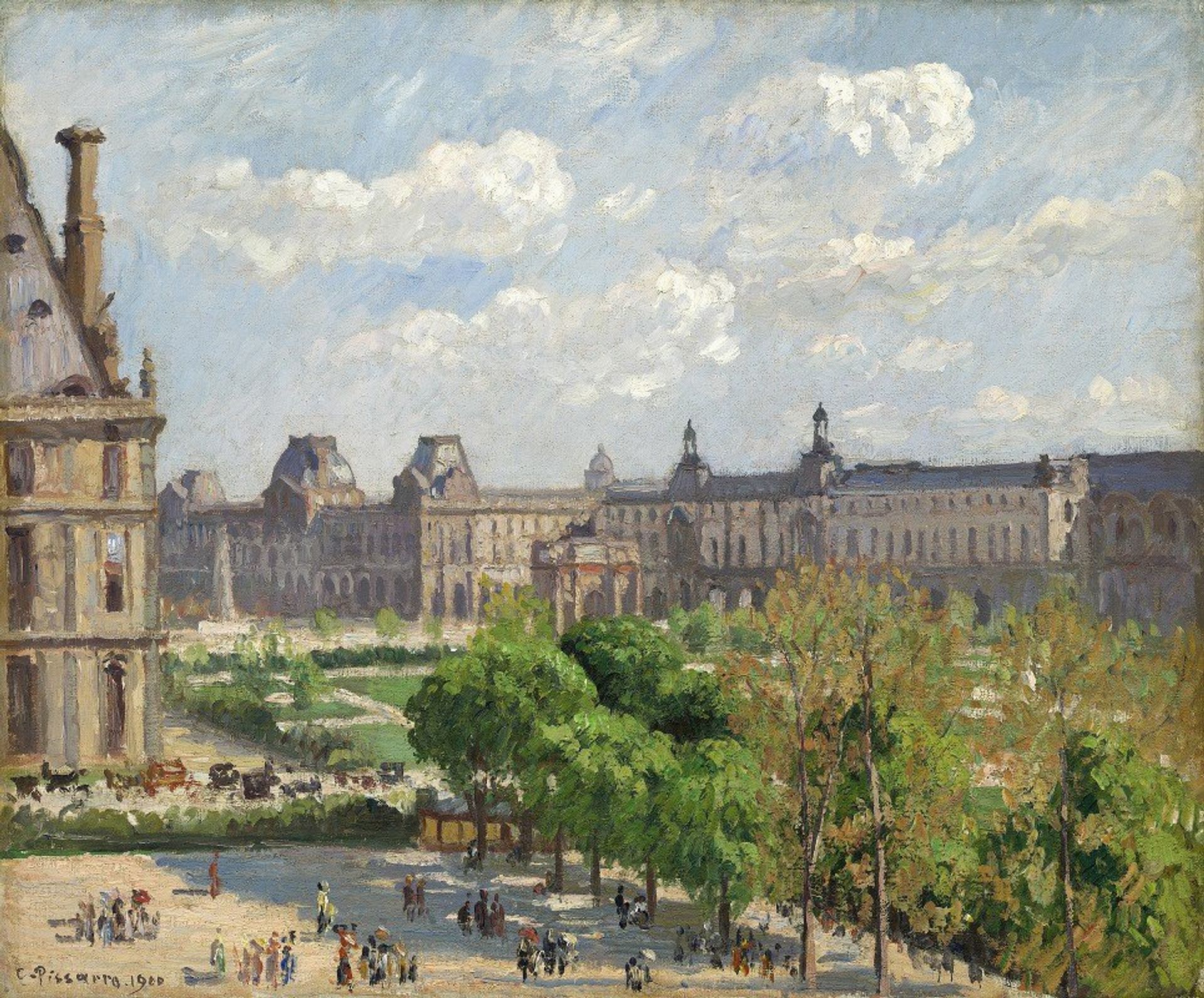 Place du Carrousel,Paris by Camille Pissarro